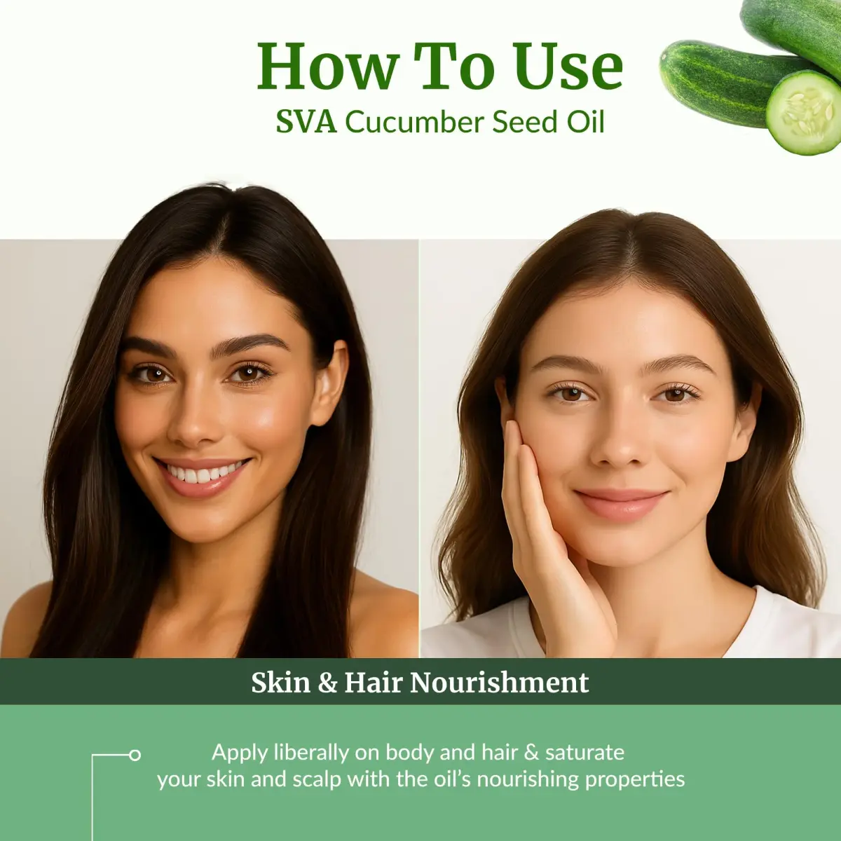SVA ORGANICS Cucumber Seed Carrier Oil 118 ml (4 Fl Oz) | Pure, Cold-Pressed, Natural Moisturizer for Skin & Hair - view 5