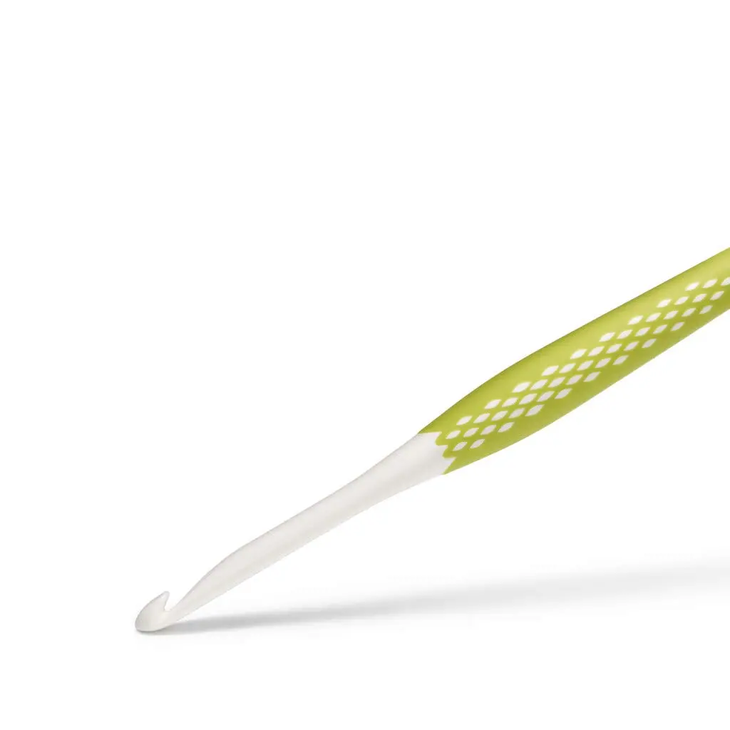 Prym Ergonomic Crochet Hook J/6mm (Plastic, Rubber) | Smooth Glide & Comfortable Grip - view 3