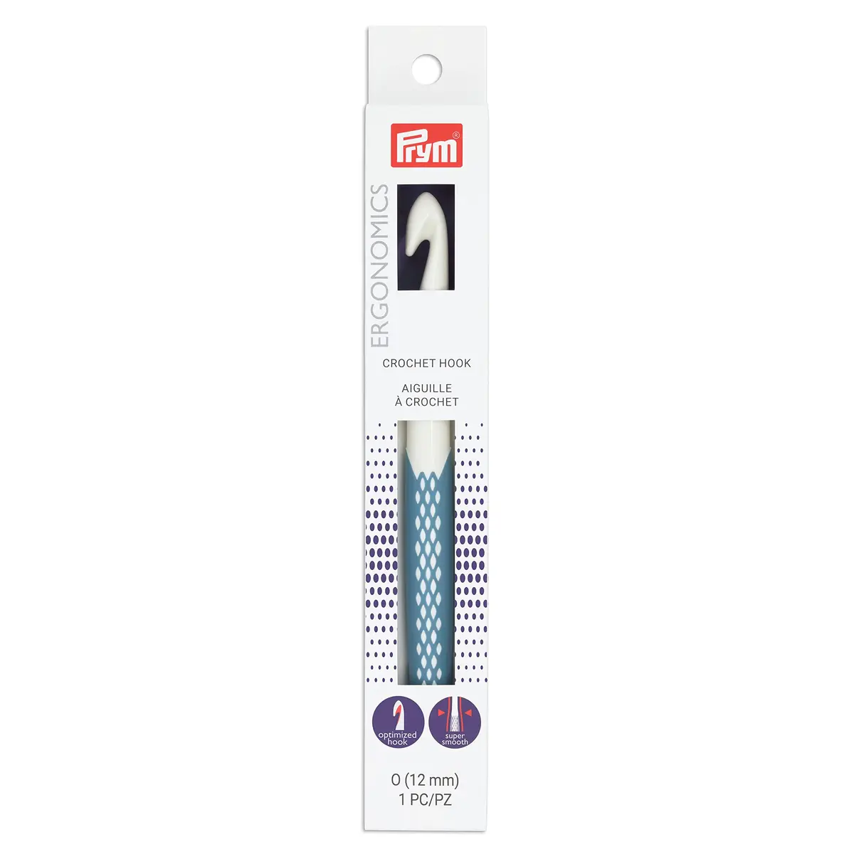Prym Ergonomic Crochet Hook O, 11mm (0.43 inch) | Smooth Glide & Comfortable Grip - main product image