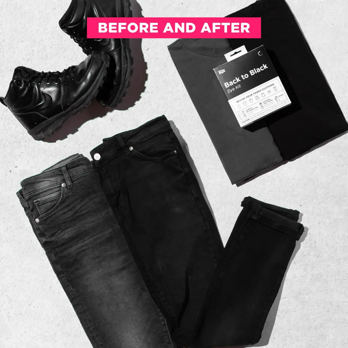 Rit Back to Black Dye Kit | Restores Faded Black Clothing | 16 Fl Oz (473 ml) - view 4