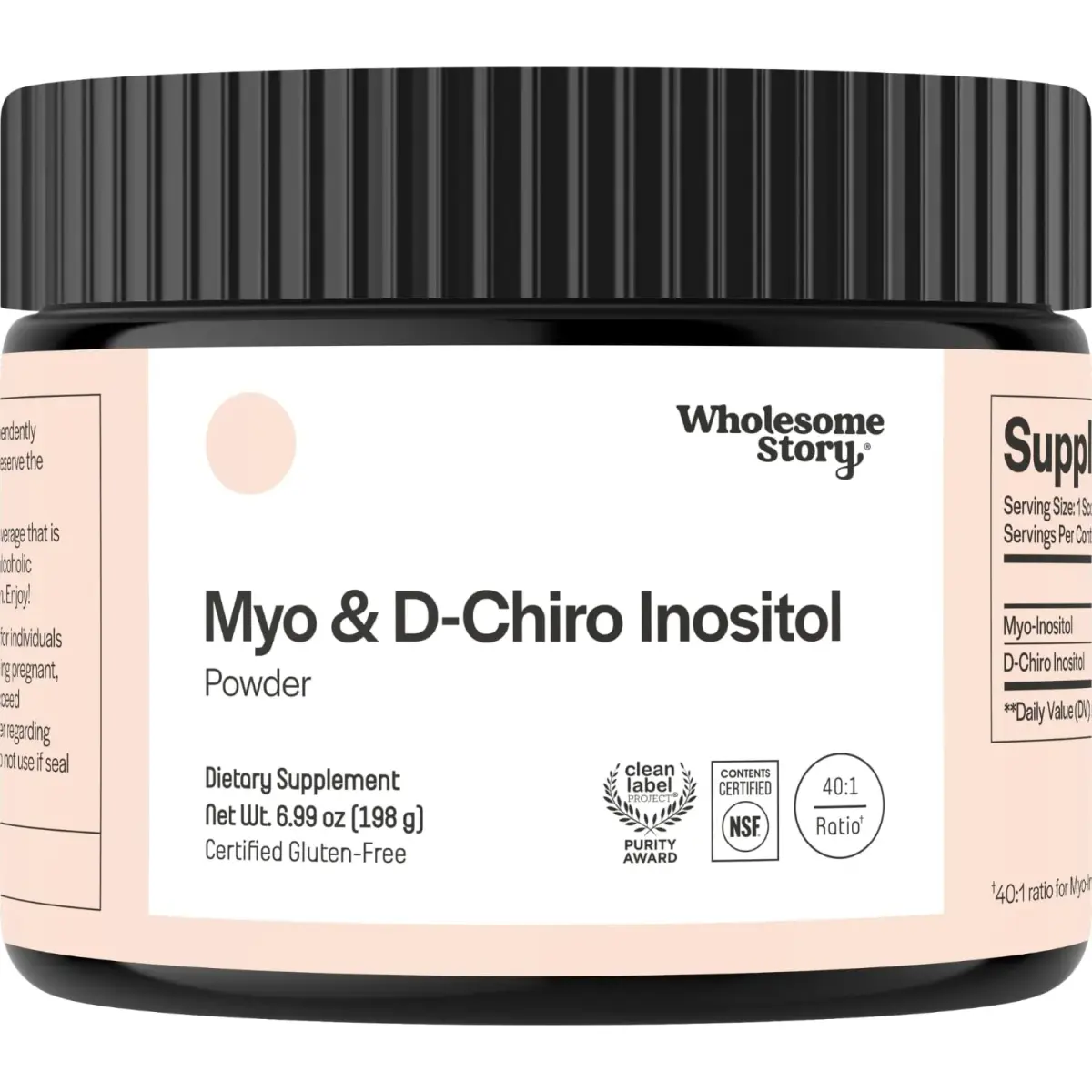 Wholesome Story Myo-Inositol & D-Chiro Inositol Powder | 2000mg:50mg Ratio, 90 Servings | Supports Hormonal Balance & Ovarian Function - main product image