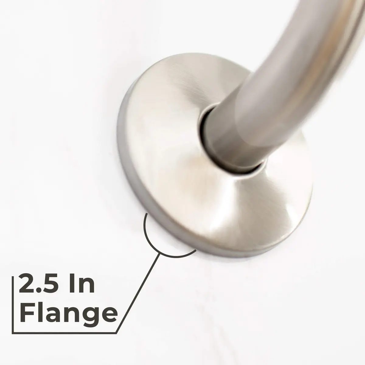 JS Jackson Supplies 10.5 Inch Shower Arm Extension with Flange, Brushed Nickel | Raises Showerhead 10.5 Inches - view 6