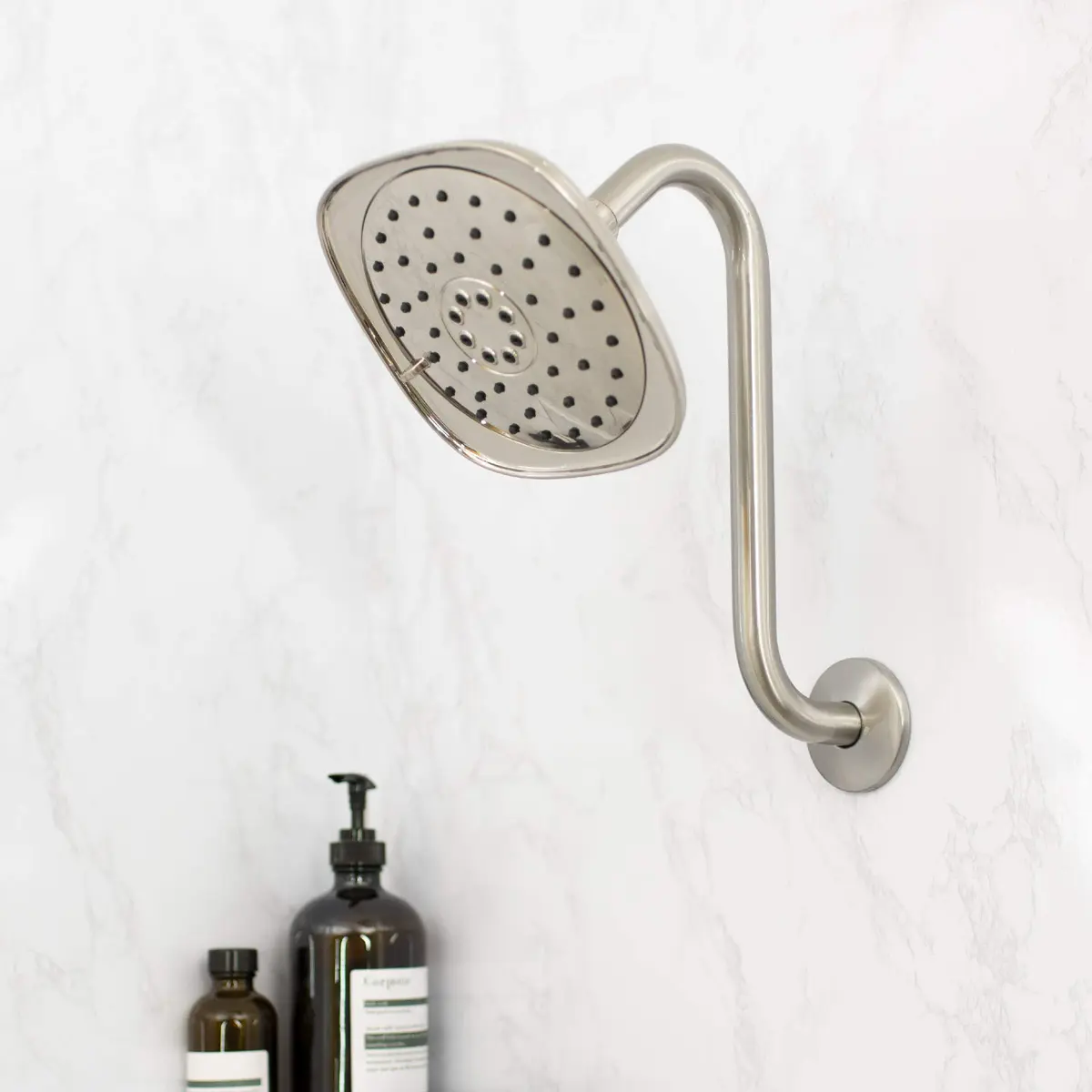 JS Jackson Supplies 10.5 Inch Shower Arm Extension with Flange, Brushed Nickel | Raises Showerhead 10.5 Inches - view 9