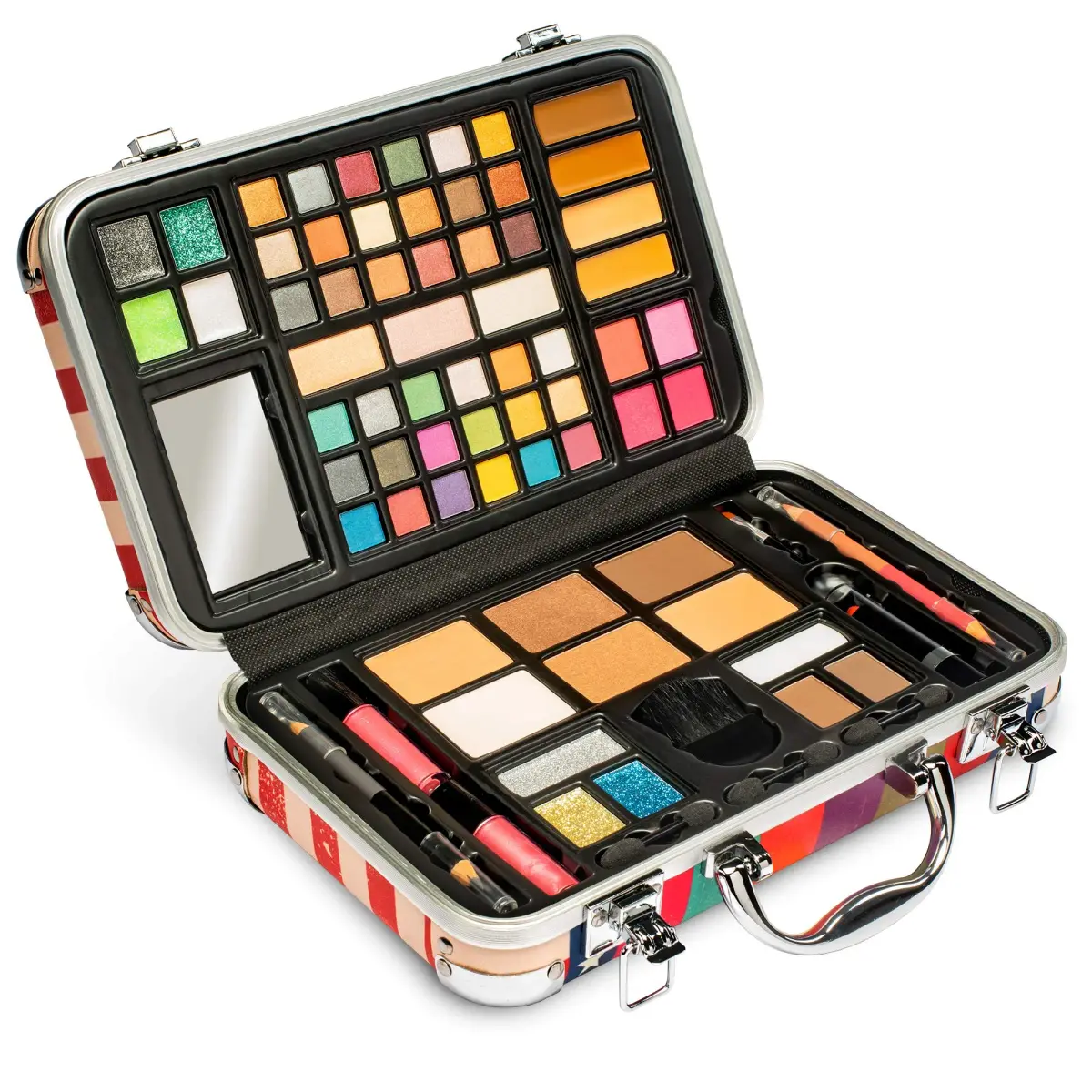 Vokai Makeup Kit Gift Set - 41 Eye Shadows, 7 Body Glitters, 1 Lip Liner Pencil, 1 Lipstick, 4 Blushs, Eye liner pencil, 5 Concealers, 2 Lip Gloss, 5 Bronzers, Mirror | Complete Cosmetic Starter Set for All Occasions - view 8