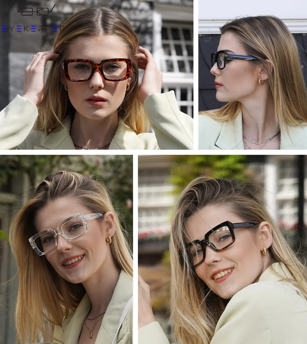 Eyekepper Oversized Square Reading Glasses for Women +1.75 | Stylish Frames with Spring Hinges - view 2