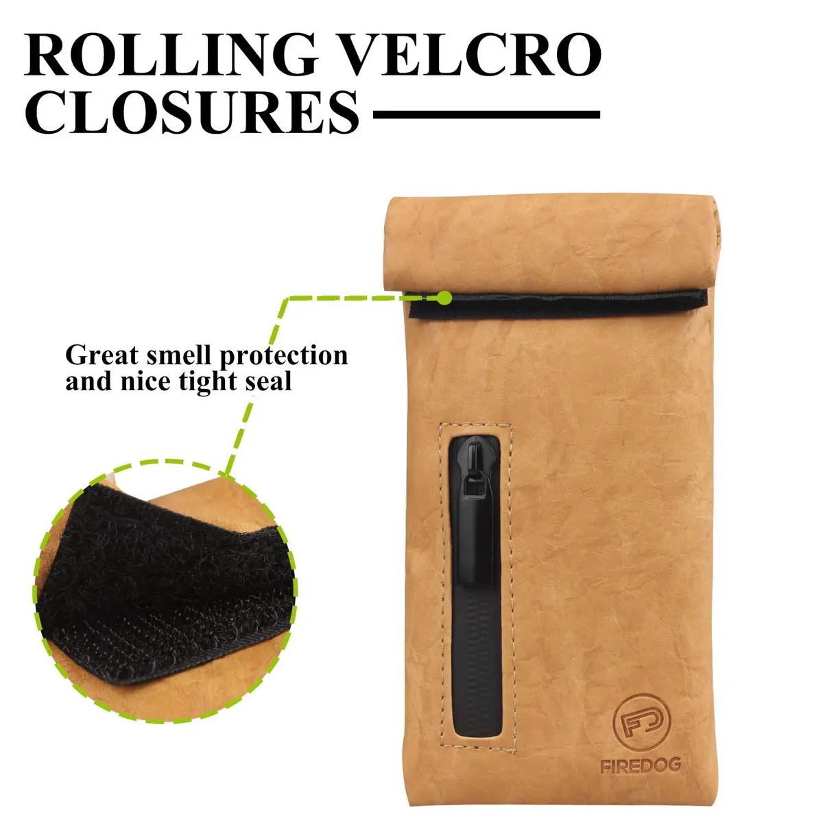 FIREDOG Smell Proof Pouch 7.9cm (3.1") x 15.2cm (6") | Activated Carbon Odor Protection - view 5