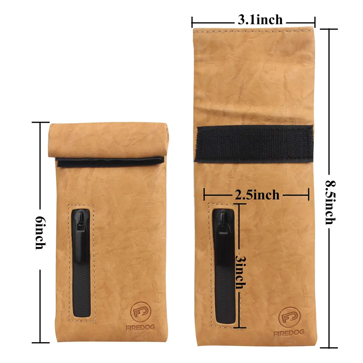 FIREDOG Smell Proof Pouch 7.9cm (3.1") x 15.2cm (6") | Activated Carbon Odor Protection - view 8