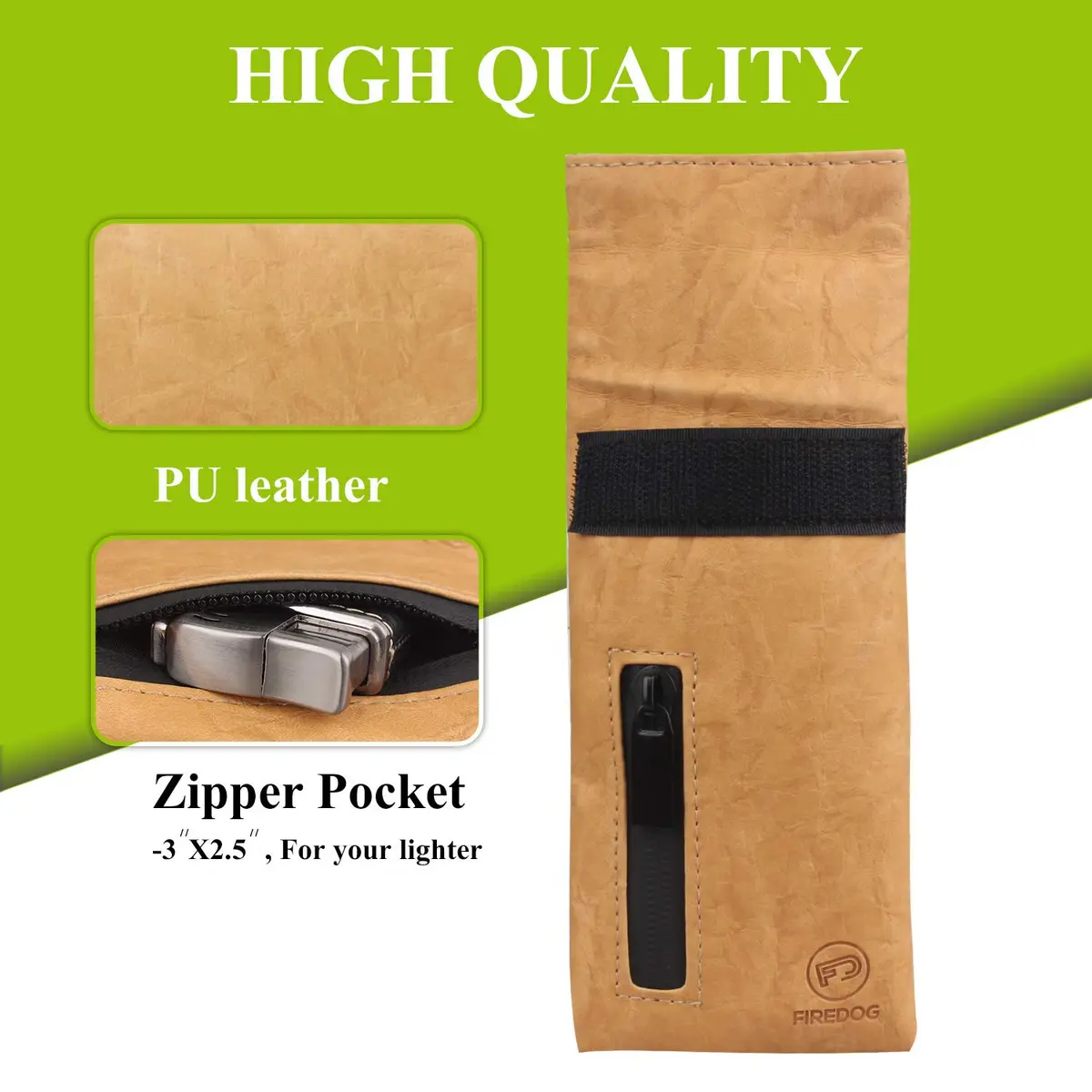 FIREDOG Smell Proof Pouch 7.9cm (3.1") x 15.2cm (6") | Activated Carbon Odor Protection - view 3
