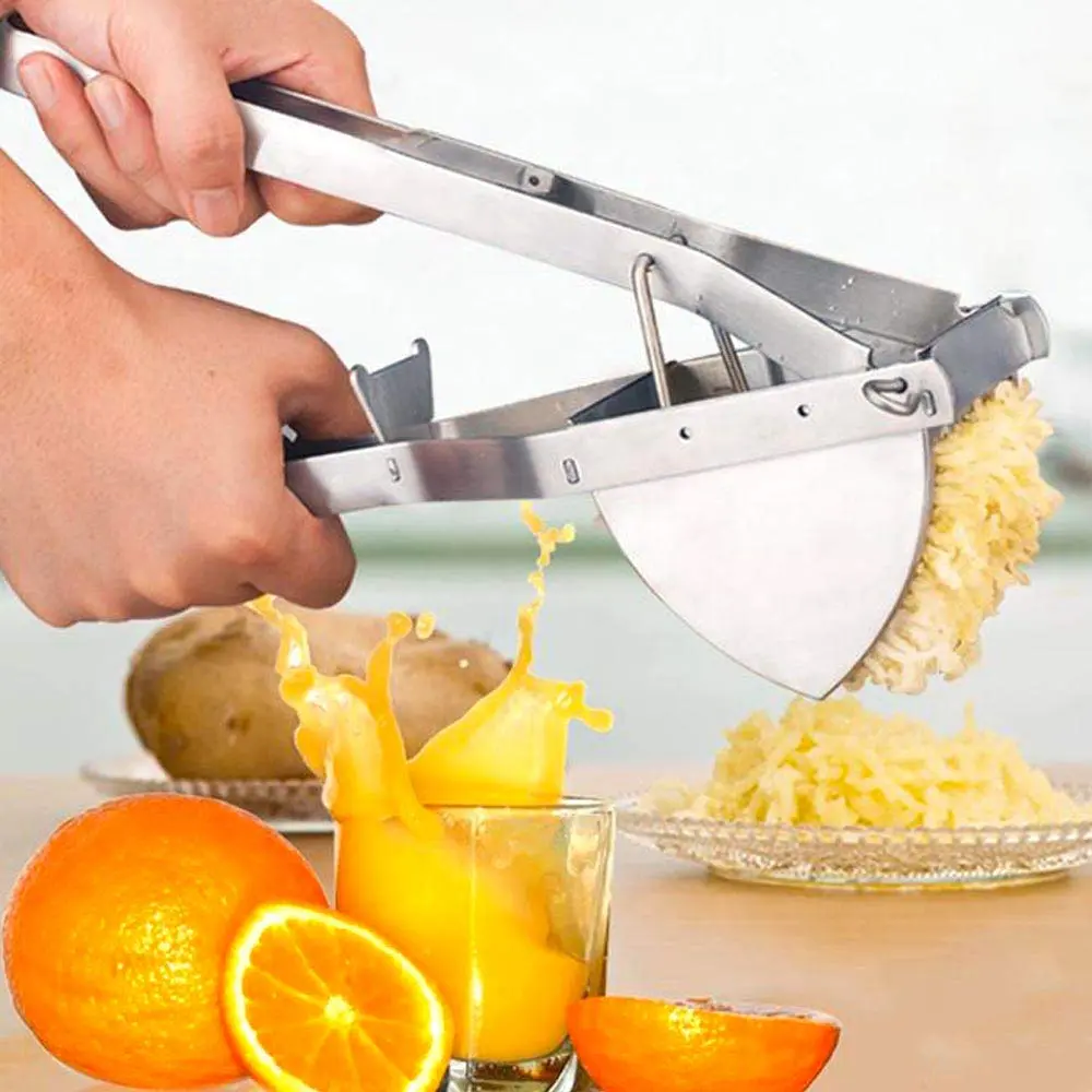LHS Stainless Steel Potato Ricer and Masher, Heavy Duty Commercial Food Masher, Ergonomic Comfort Grip, Extra Large Capacity, Dishwasher Safe (Black) | 0.6 kg (1.32 lb) - view 6