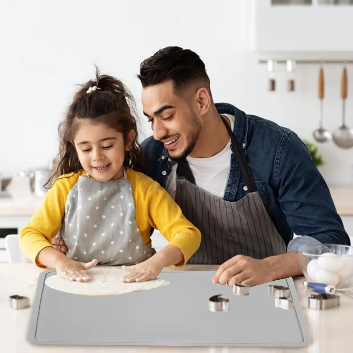 QPIX DIGITAL Silicone Placemat with Raised Edges | 47.75cm x 26.92cm (18.8" x 10.6") - view 2