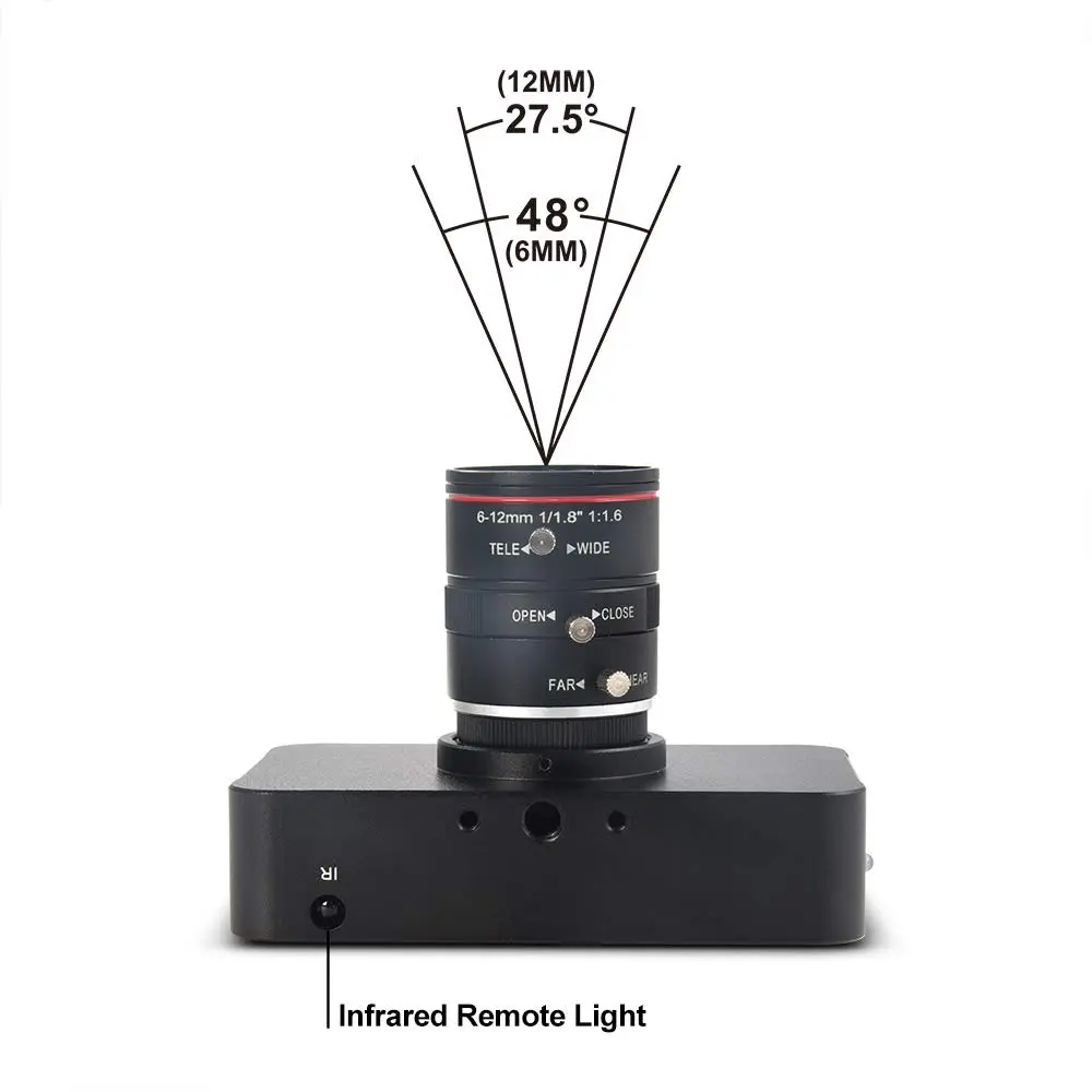 MOKOSE 12MP HDMI Camera 1080P USB Webcam 4K Recording | Industry C/CS-Mount Lens - view 5
