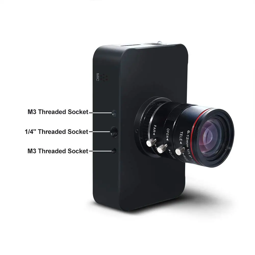 MOKOSE 12MP HDMI Camera 1080P USB Webcam 4K Recording | Industry C/CS-Mount Lens - view 4