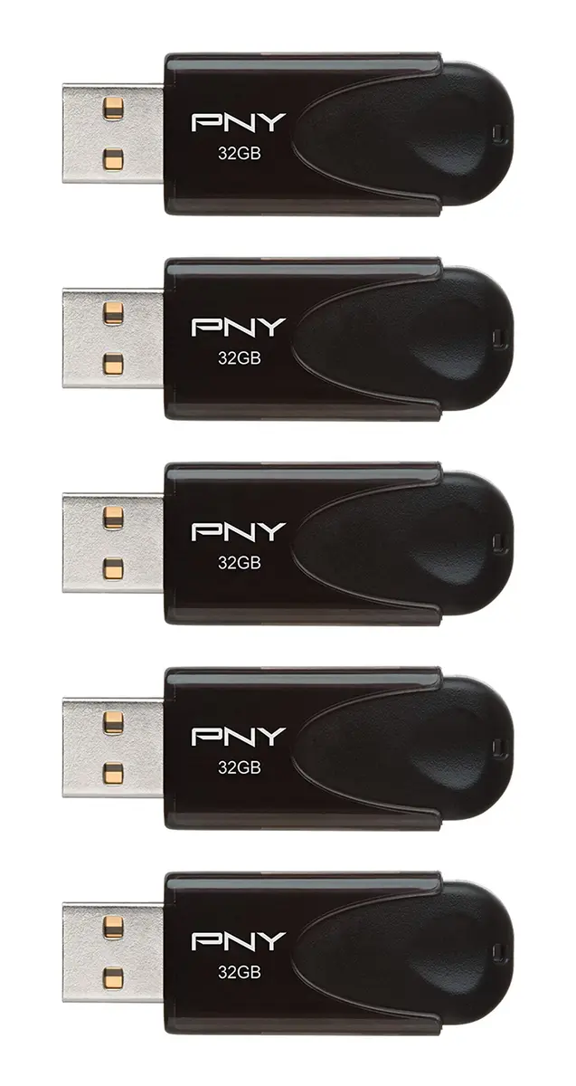 PNY Attaché 4 USB 2.0 Flash Drive 5-Pack 32GB (160GB Total) | Essential Mobile Storage for Work & School - view 3