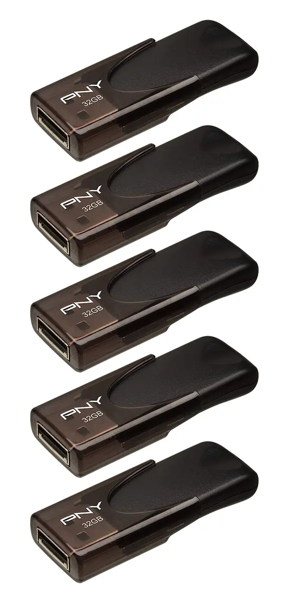 PNY Attaché 4 USB 2.0 Flash Drive 5-Pack 32GB (160GB Total) | Essential Mobile Storage for Work & School - view 4