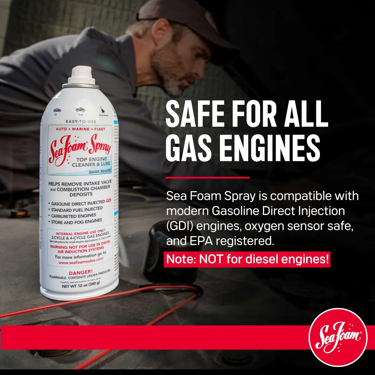 Sea Foam Motor Treatment and Intake Cleaner Combo Pack 473ml (16 Fl Oz) | Cleans Fuel Systems & Engine Internals - view 5