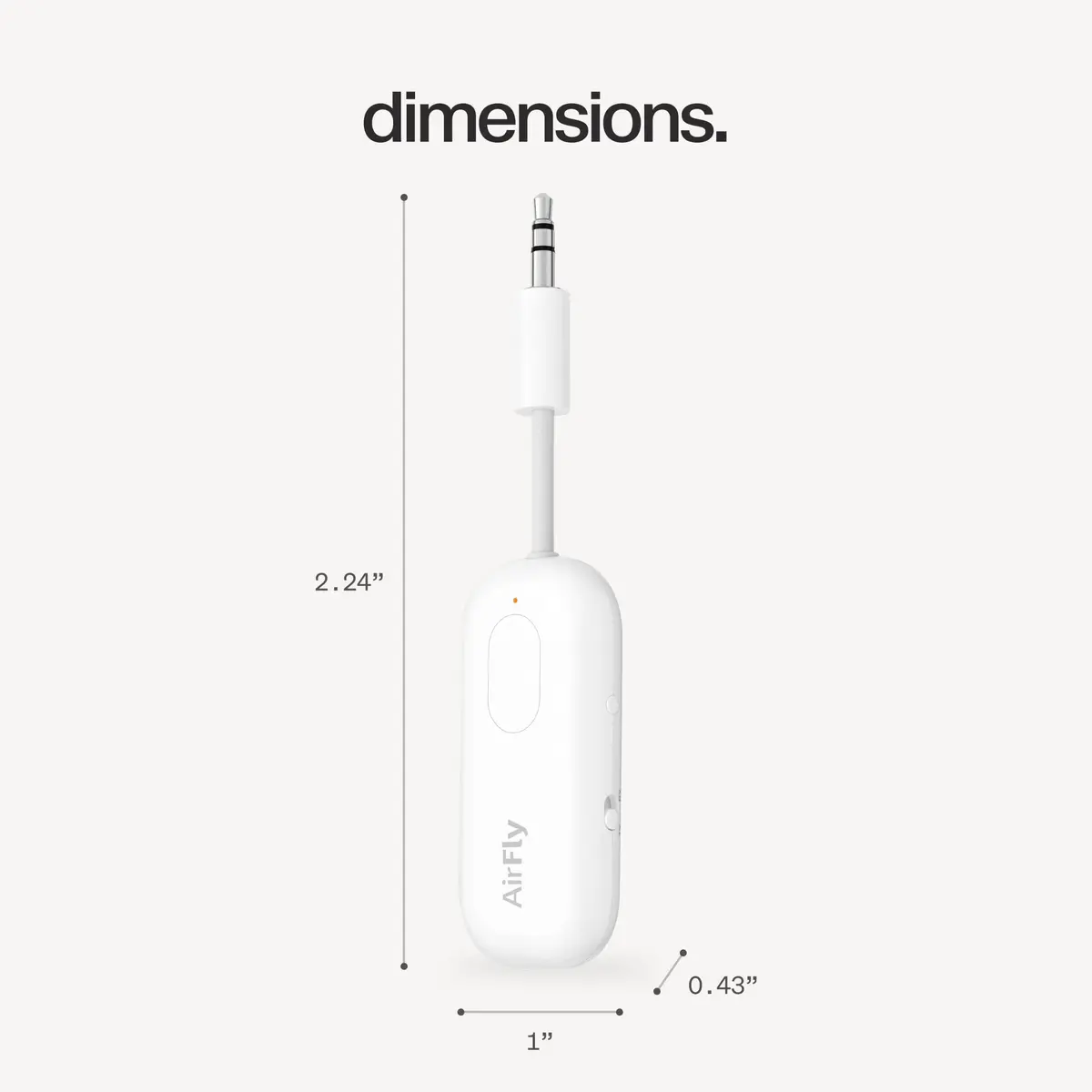 Twelve South AirFly Pro Bluetooth Wireless Audio Transmitter & Receiver, White | Transmits Audio from Any 3.5mm Jack - view 9