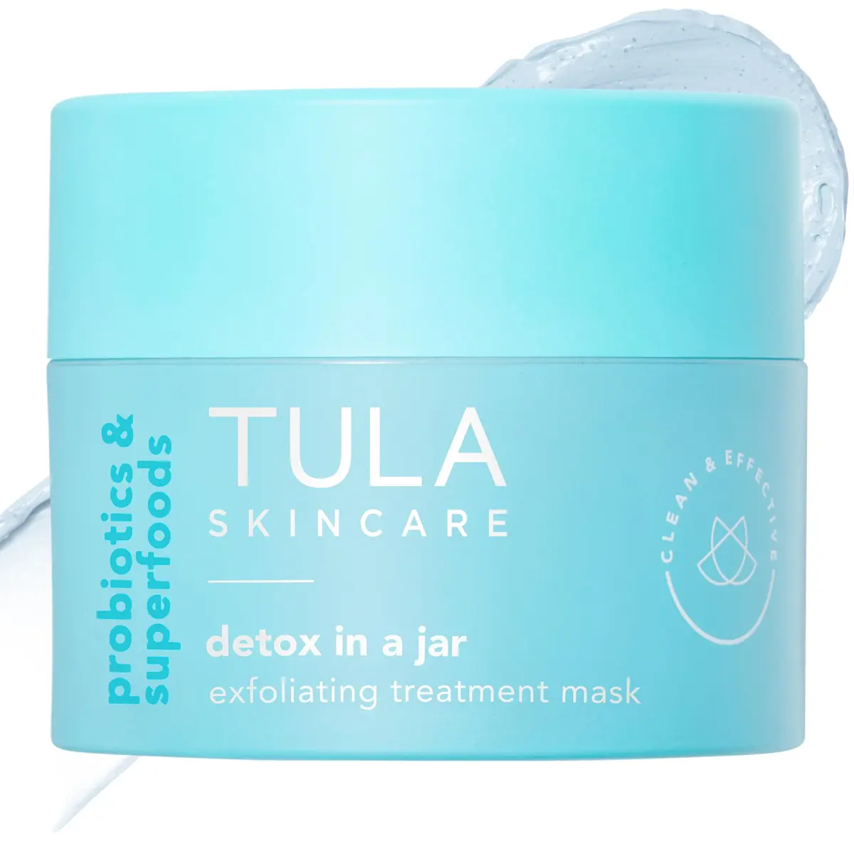 TULA Detox in a Jar Exfoliating Bentonite Clay Mask 1.7 oz | Deep Cleansing & Microbiome Balance - main product image