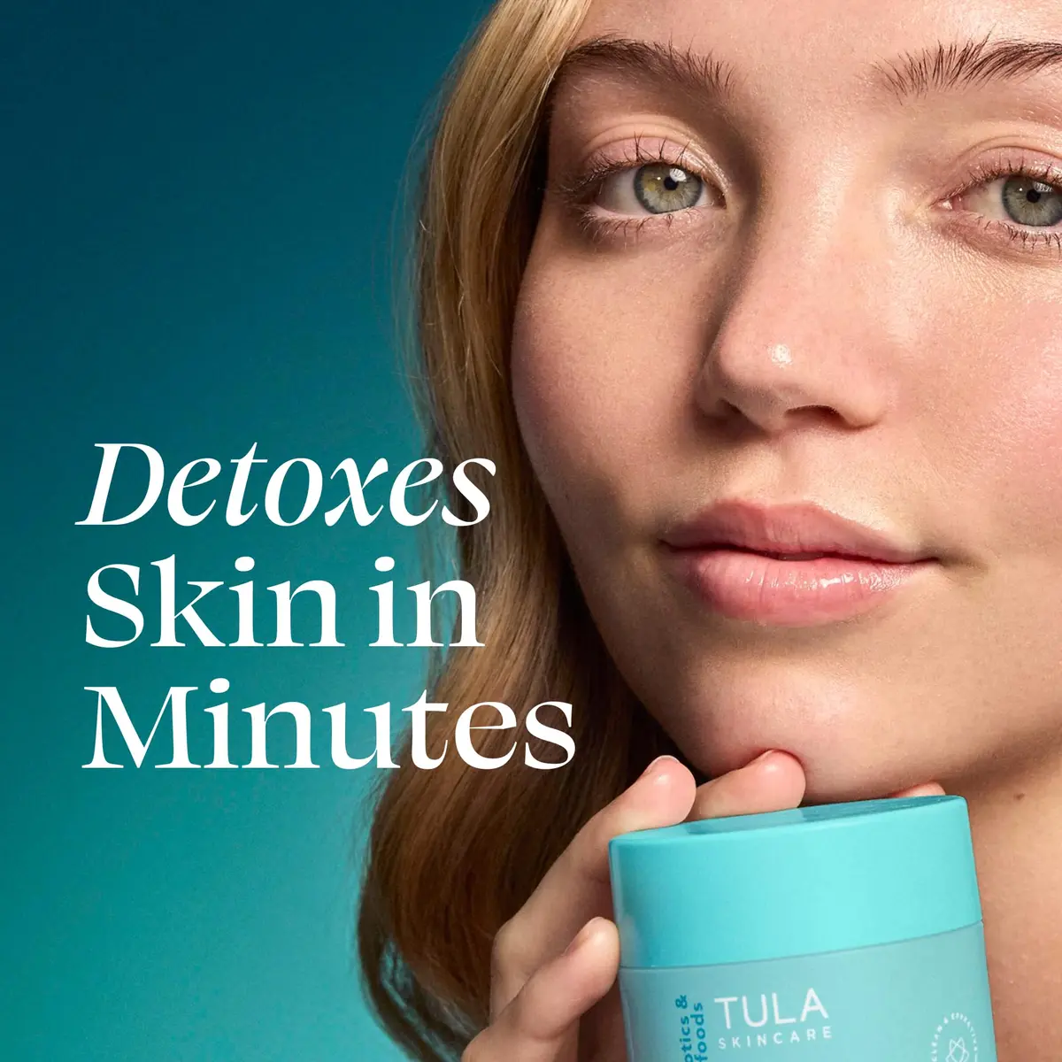 TULA Detox in a Jar Exfoliating Bentonite Clay Mask 1.7 oz | Deep Cleansing & Microbiome Balance - view 2