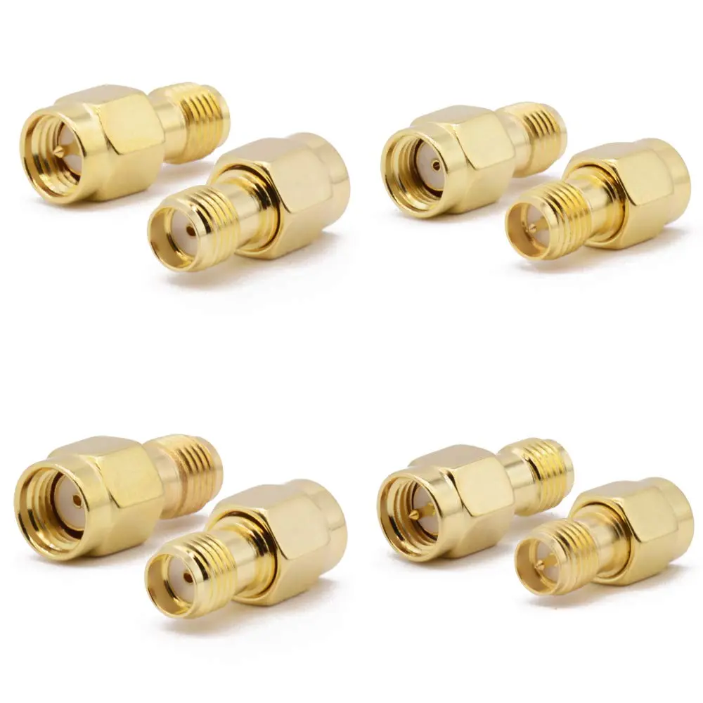 ALLiSHOP SMA Connectors Kit 18 Types RP-SMA Adapters | Gold-Plated Brass RF Coax Set - view 2