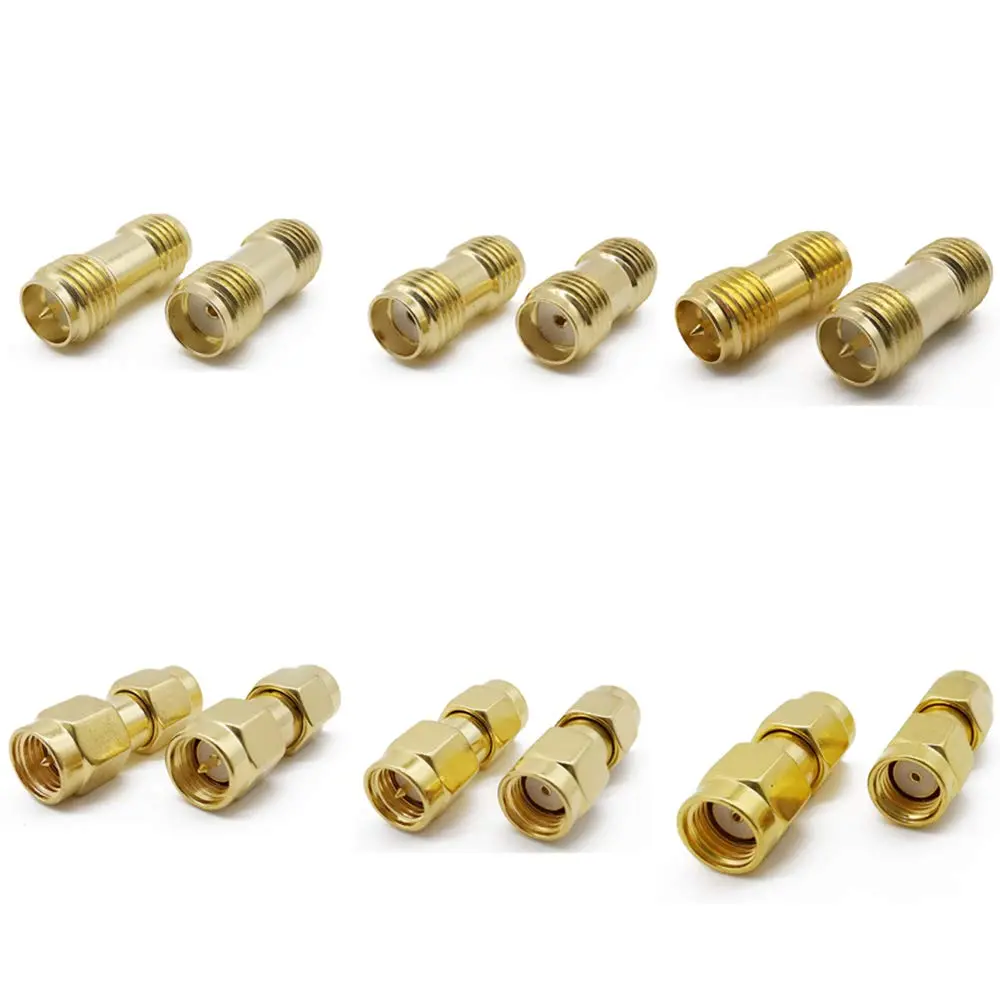 ALLiSHOP SMA Connectors Kit 18 Types RP-SMA Adapters | Gold-Plated Brass RF Coax Set - view 3