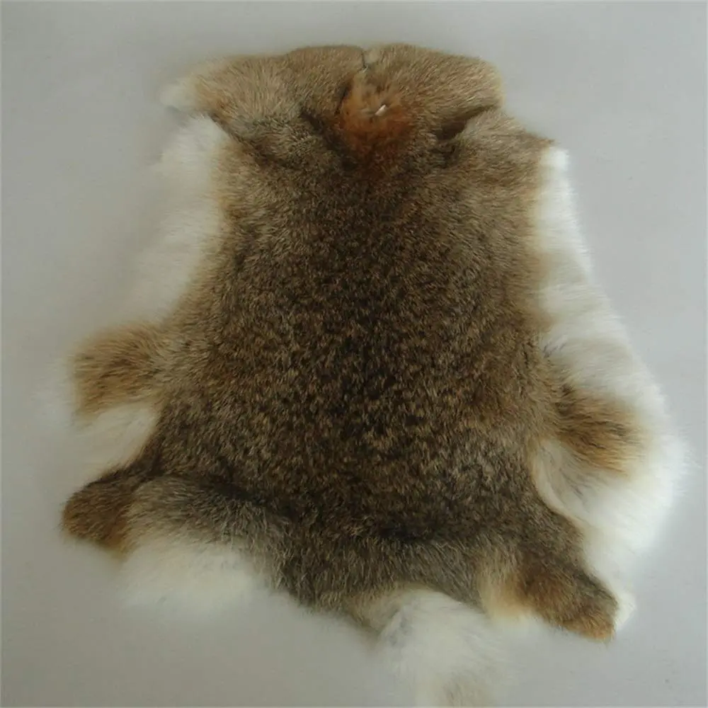 yingda1992 Natural Rabbit Fur Pelts 12" x 14" | Sewing Grade Crafting Material - view 5