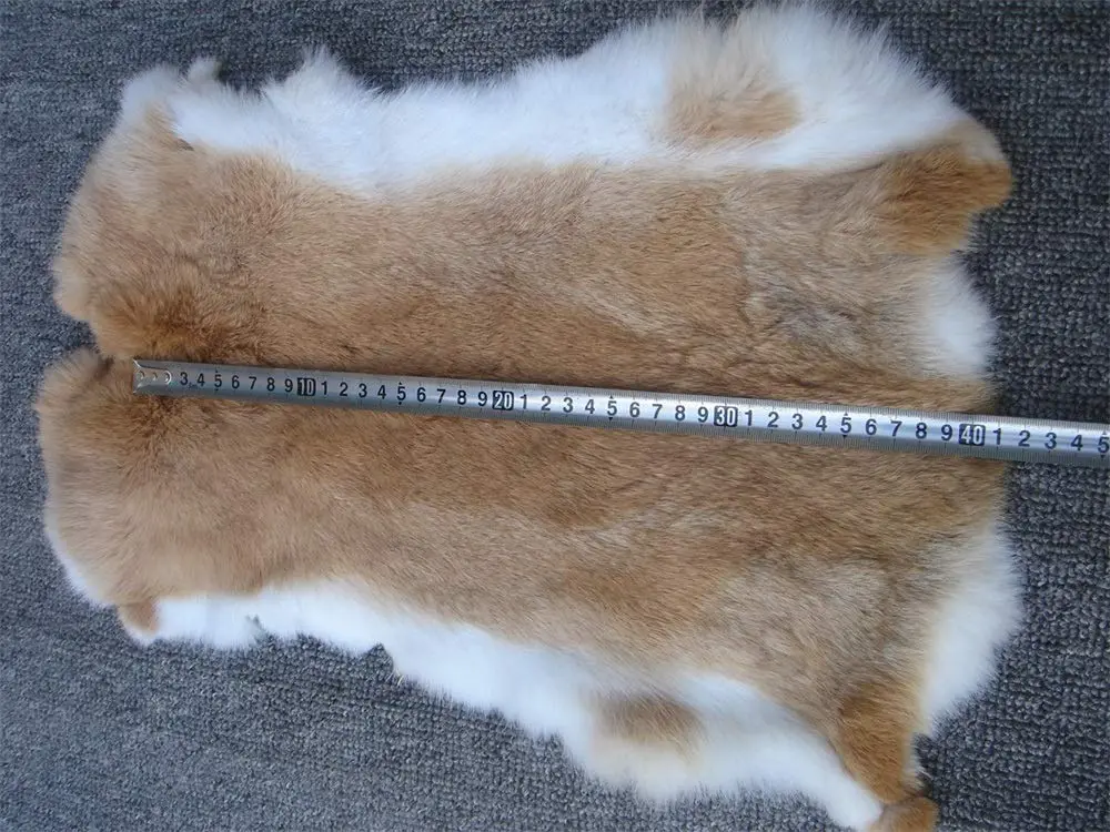 yingda1992 Natural Rabbit Fur Pelts 12" x 14" | Sewing Grade Crafting Material - view 7