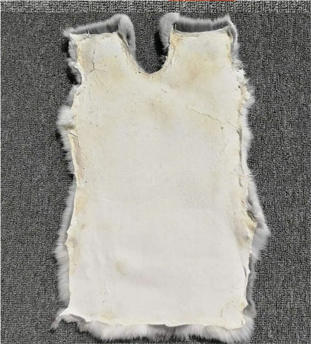 yingda1992 Natural Rabbit Fur Pelts 12" x 14" | Sewing Grade Crafting Material - view 3