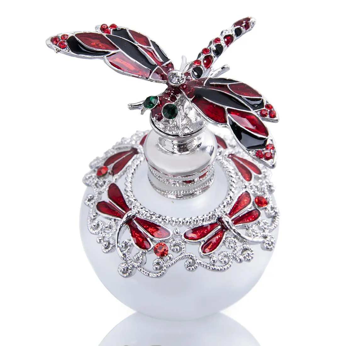 YU FENG Vintage Glass Perfume Bottle 40ml | Refillable Dragonfly Crystal Elegant Gift - main product image