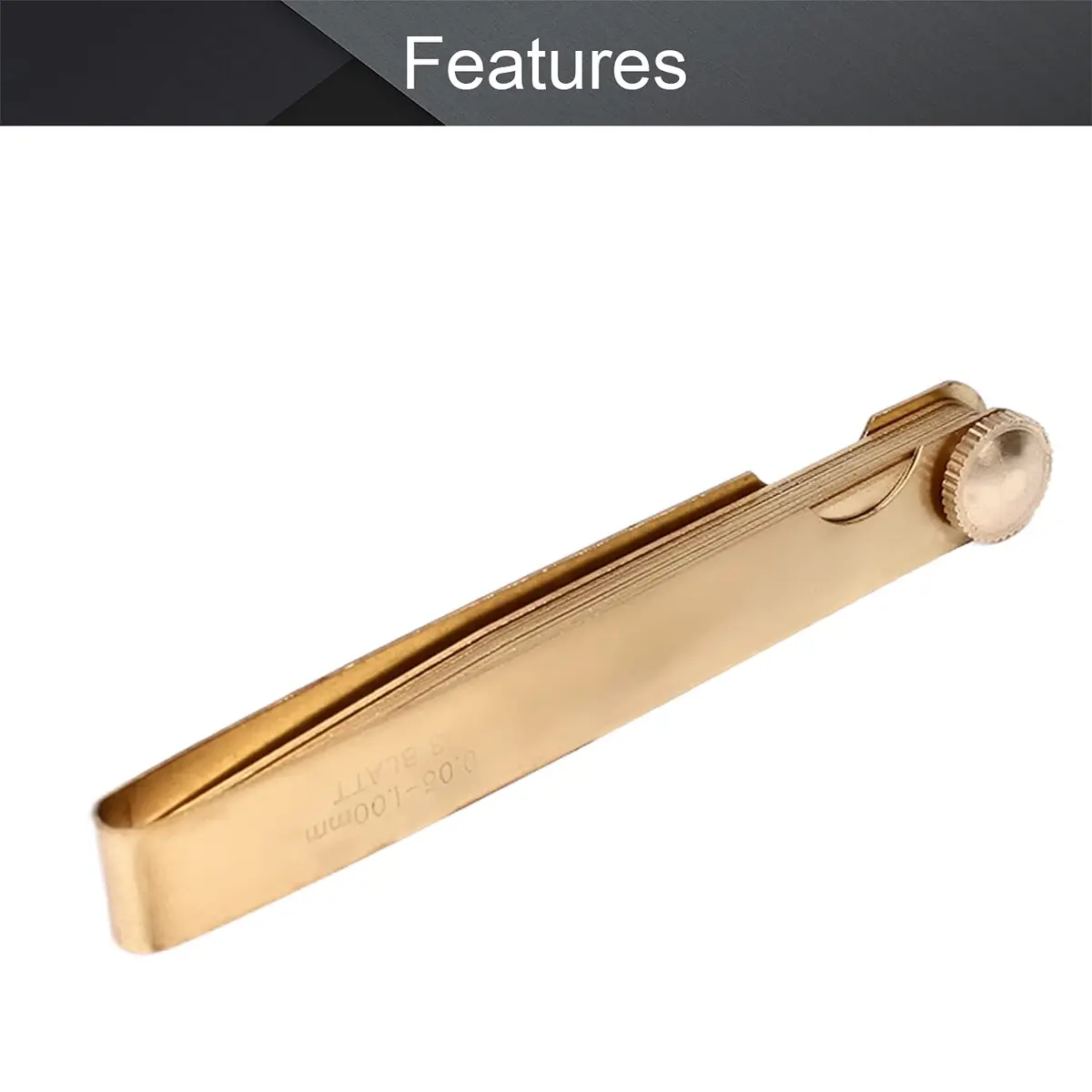 Utoolmart Metric Feeler Gauge Gap Measure Tool 0.05-1.0mm | High-Precision Brass, 100mm Length - view 3