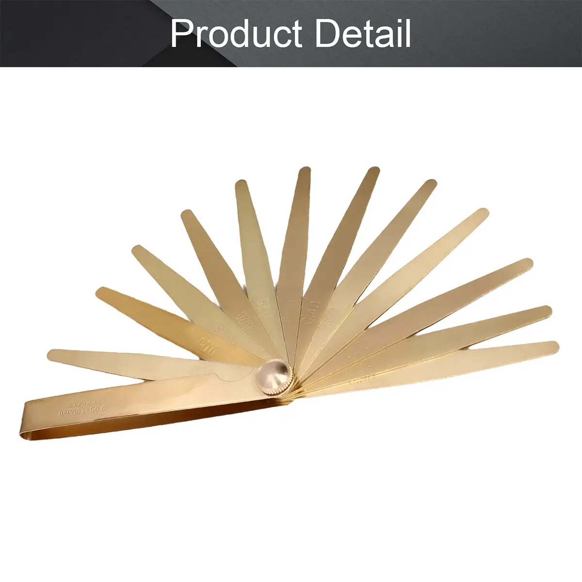 Utoolmart Metric Feeler Gauge Gap Measure Tool 0.05-1.0mm | High-Precision Brass, 100mm Length - view 4