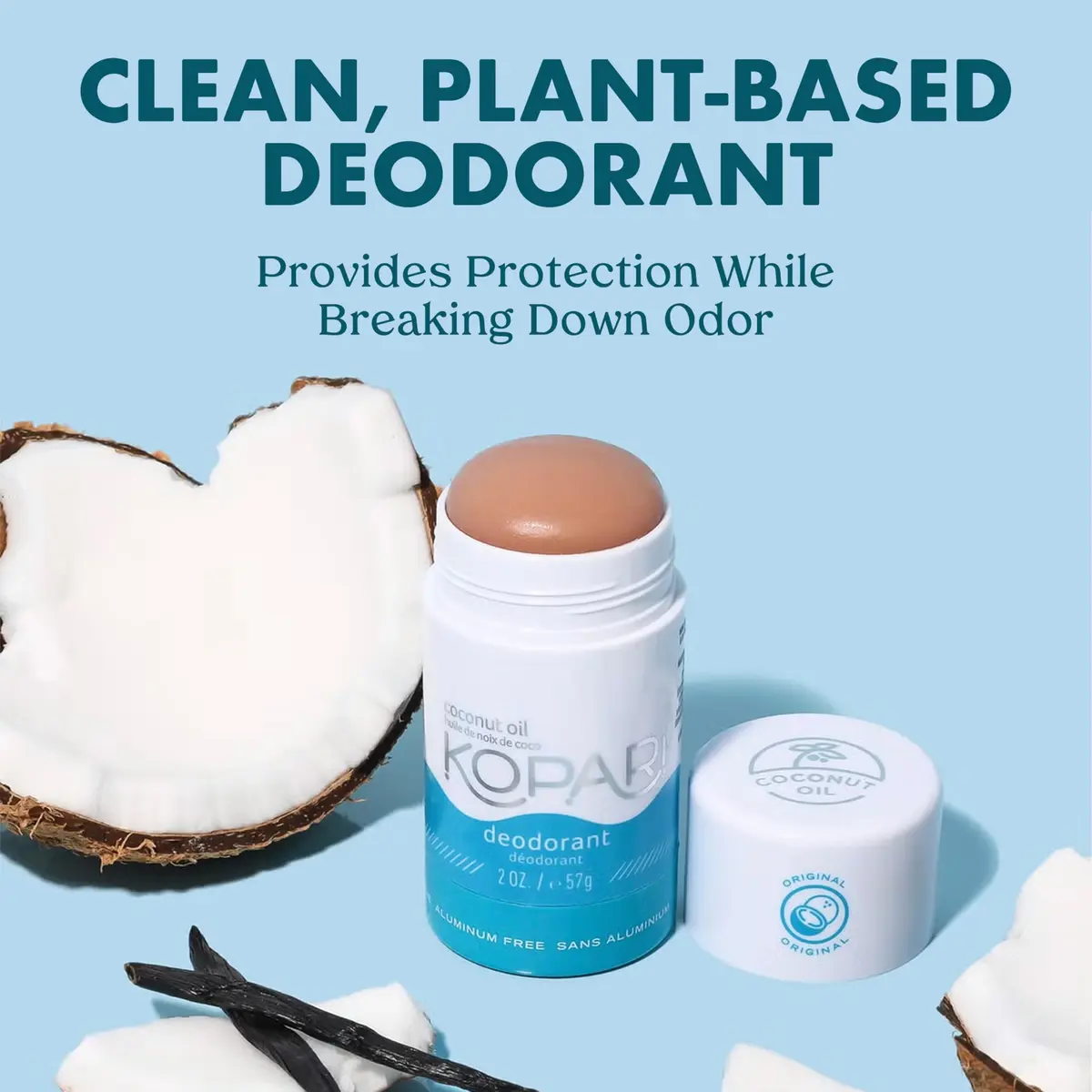 Kopari Aluminum Free Coconut Deodorant Beach Scent 56g (2 oz) | Plant-Based Odor Protection - view 2