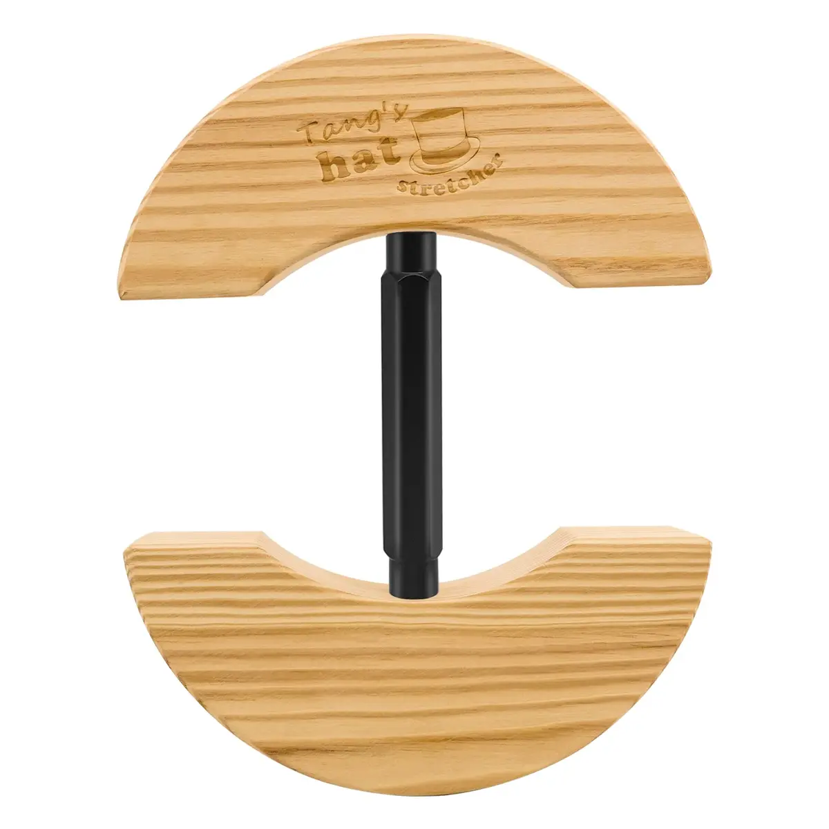 Tang's Solid Wood Hat Stretcher & Size Expander for Fitted Hats, Baseball Caps & Cowboy Hats, Hand-Polished Hat Block with Adjustable Turnbuckle (17-22.5 cm) | Restores Shape & Prevents Warping - main product image