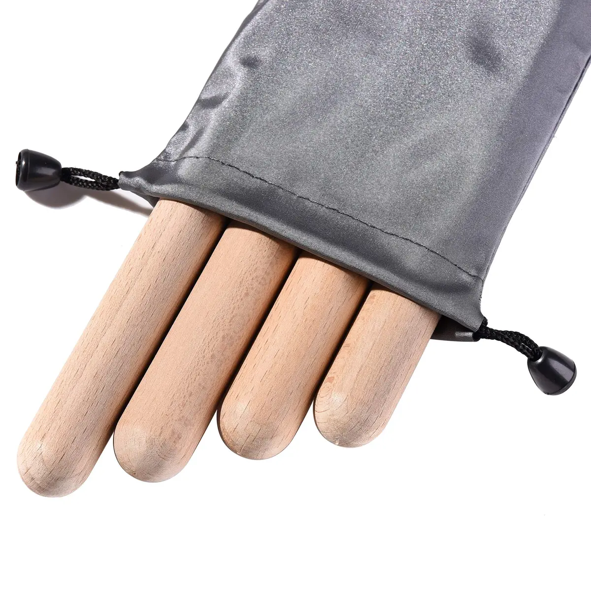 MGTECH Rhythm Music Lummi Sticks for Kids, 16 Pack Sticks with Carry Bag, 8 Inch (20.32 cm) | Natural Beech Wood - view 2