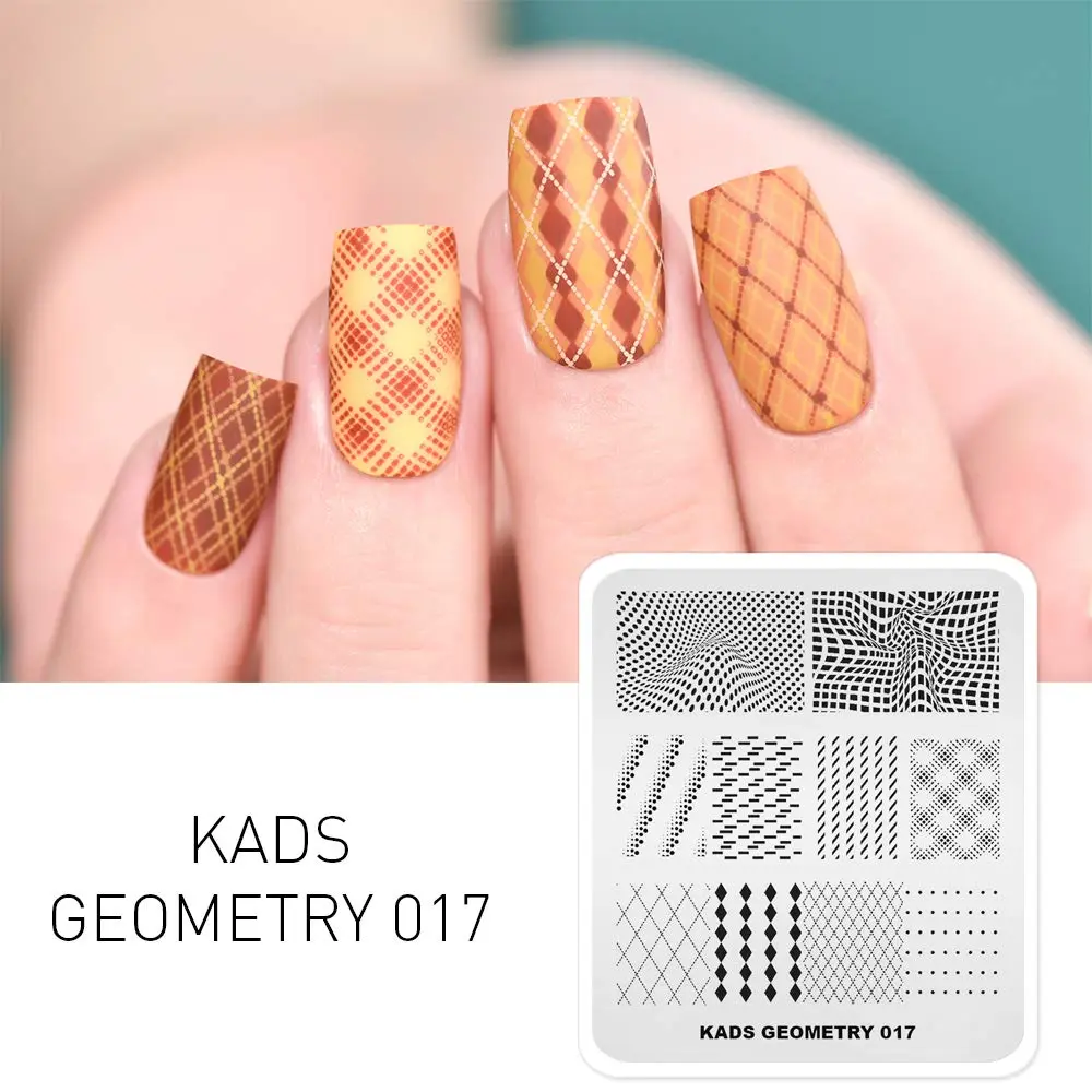 KADS Nail Art Stamping Plates Set Image Template Stencils Pattern with Holder Case (GE017) | Elegant Nail Design Tool - view 2