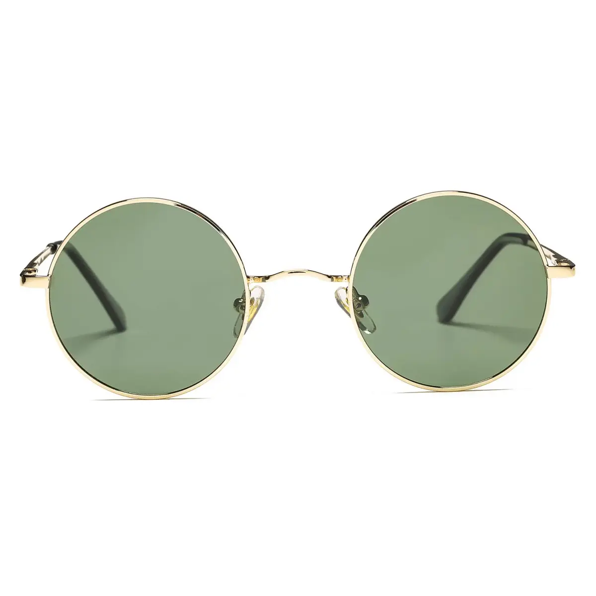 Pro Acme Small Round Polarized Sunglasses for Men Women Circle Retro Shades Metal Hippie Sunglasses UV400 (Gold Frame/G15 Green Lens) | Polarized UV400 Protection - view 9
