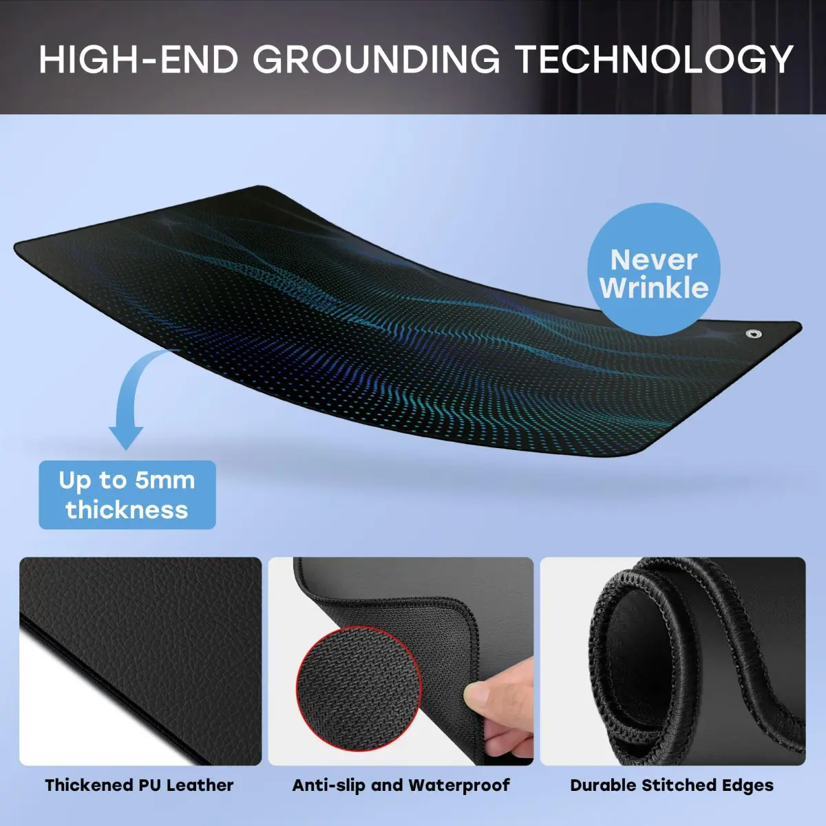 ATE Health Grounding Mat for Feet 68 cm (26.7 in) | Connect to Earth for Stress Relief & Better Sleep - view 3