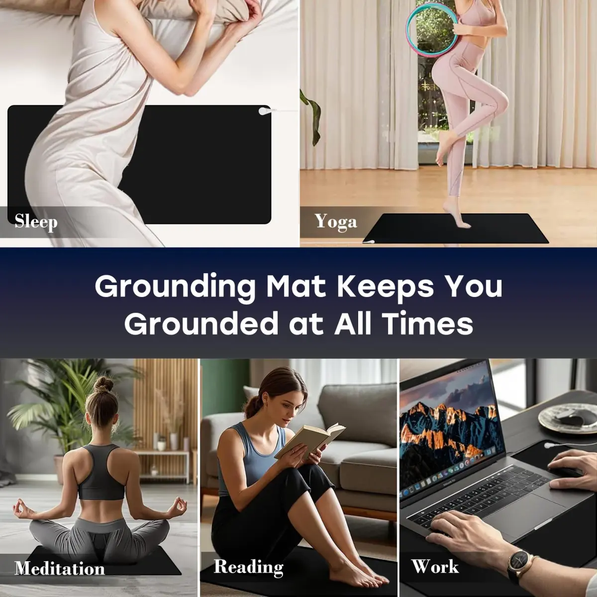 ATE Health Grounding Mat for Feet 68 cm (26.7 in) | Connect to Earth for Stress Relief & Better Sleep - view 4