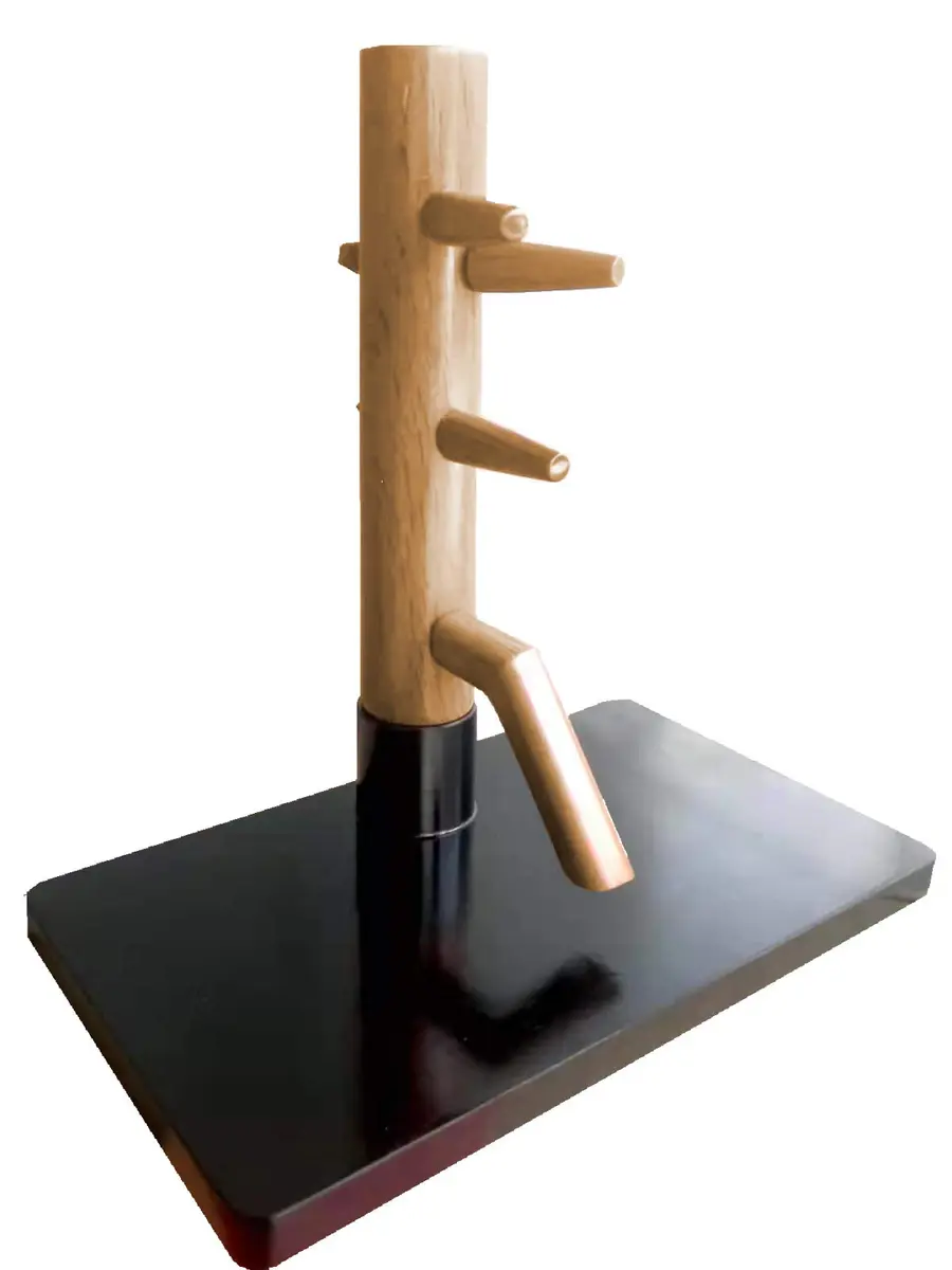 TAO Mini Wooden Dummy Decoration Wing Chun Kung Fu Collectible Wood Light Brown | Bruce Lee Replica - view 2