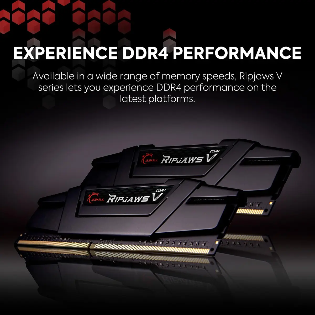 G.SKILL RipjawsV Series DDR4 RAM 32GB (2x16GB) 3600MT/s CL16-19-19-39 1.35V for Desktop - view 2