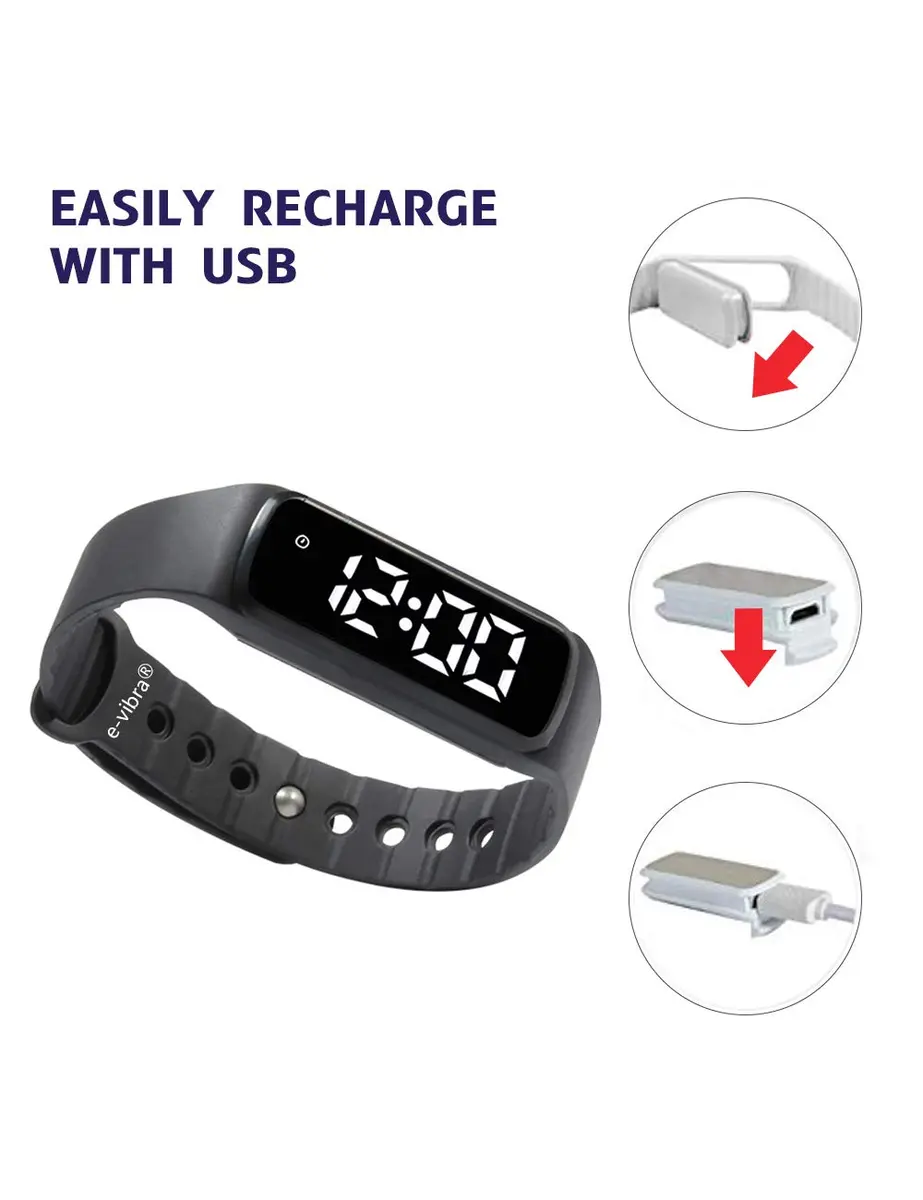 e-vibra Potty Training & Reminder Watch 4-7 Inch Silicone Strap Discreet Vibrating Alarm - view 4