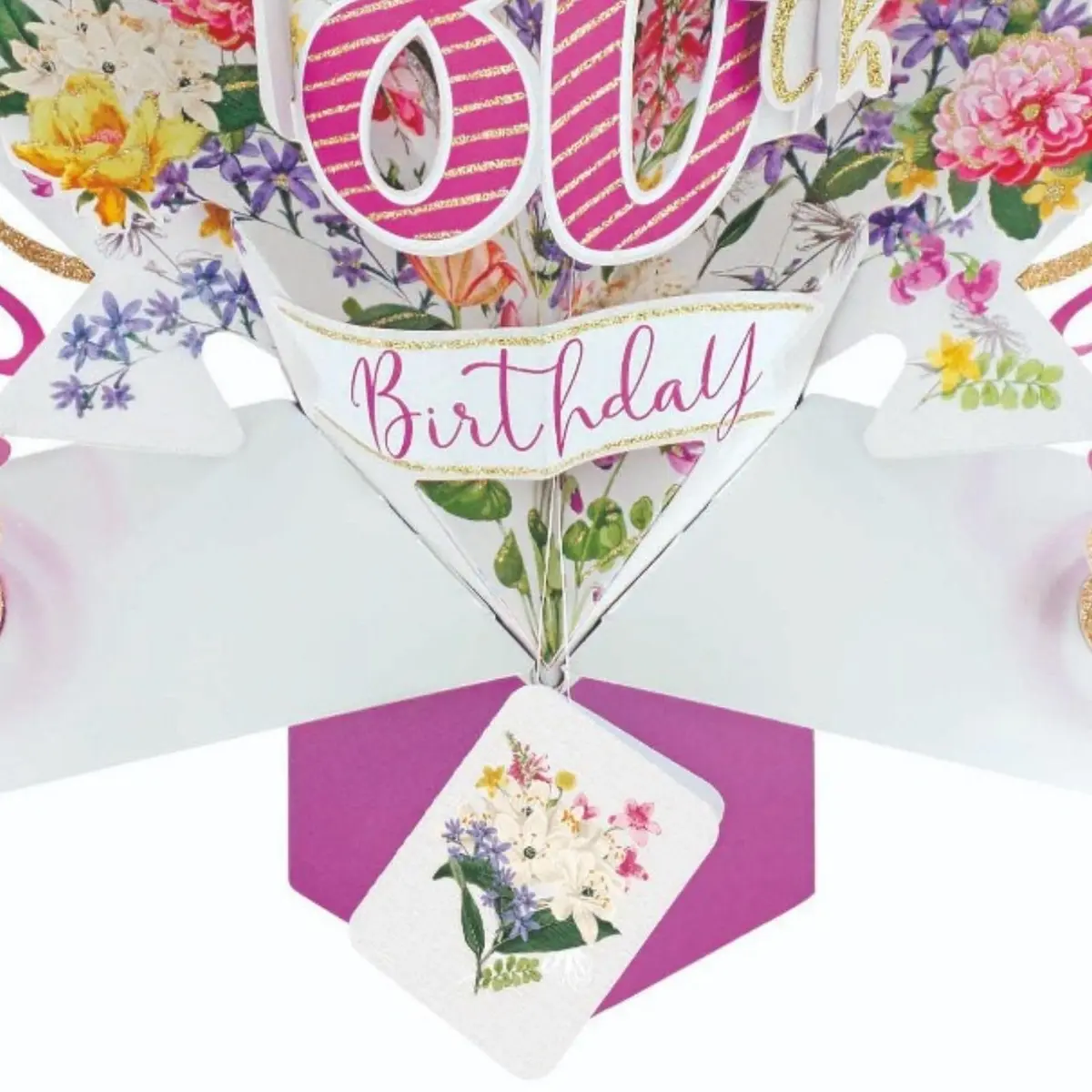 Second Nature Pop Ups Happy 80th Birthday Pop-Up Greeting Card 21cm x 25cm | Unique 3D Elastic Trigger - view 4