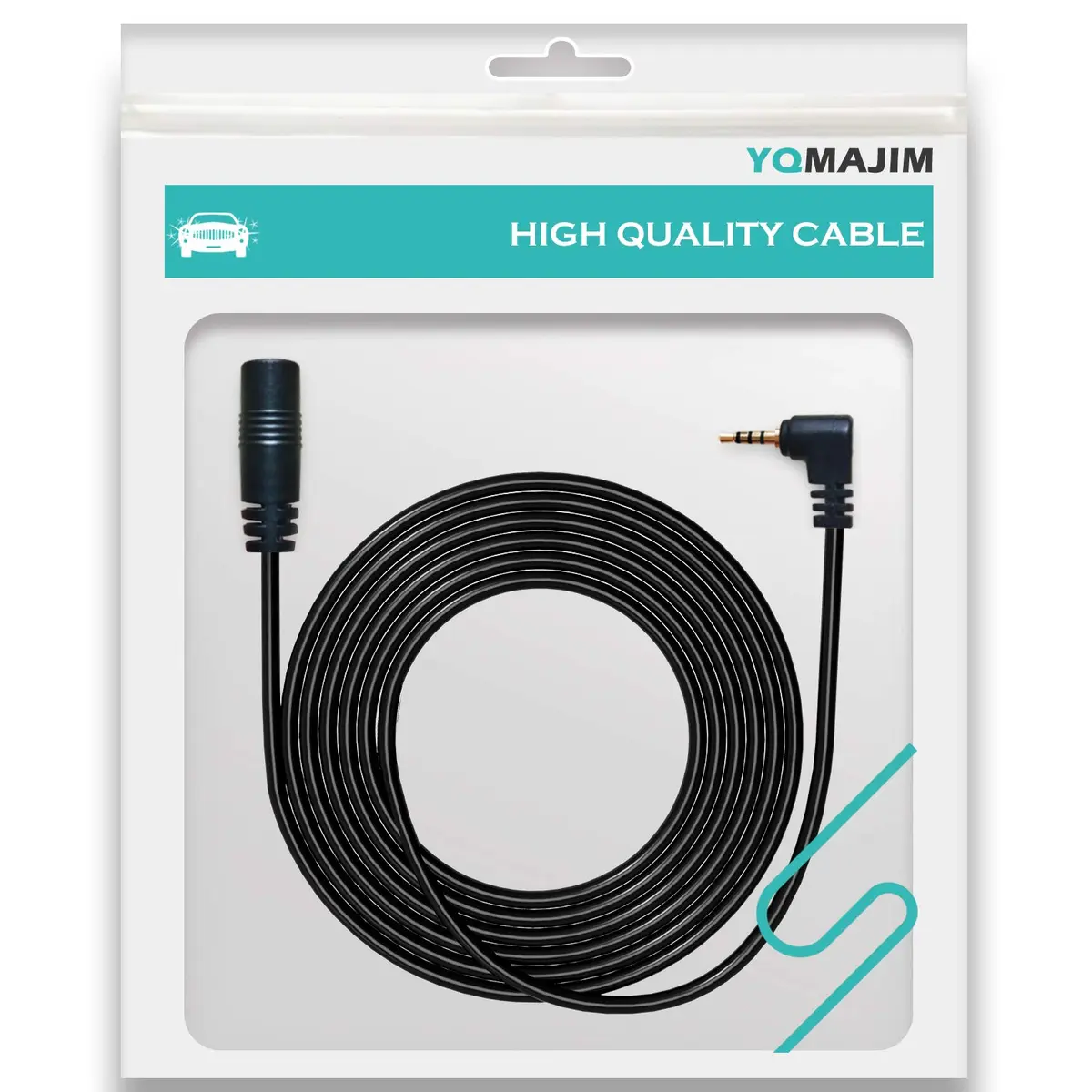 YQMAJIM 16.5 Ft (5m) 2.5mm Extension Cord for Dash Cam Rear Camera | Plug & Play Signal Cable - view 5