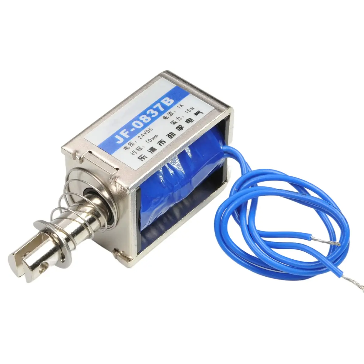 Fielect DC 24V 1A 15N Push Pull Solenoid Electromagnet 10mm | High Force & Stable Temp - main product image