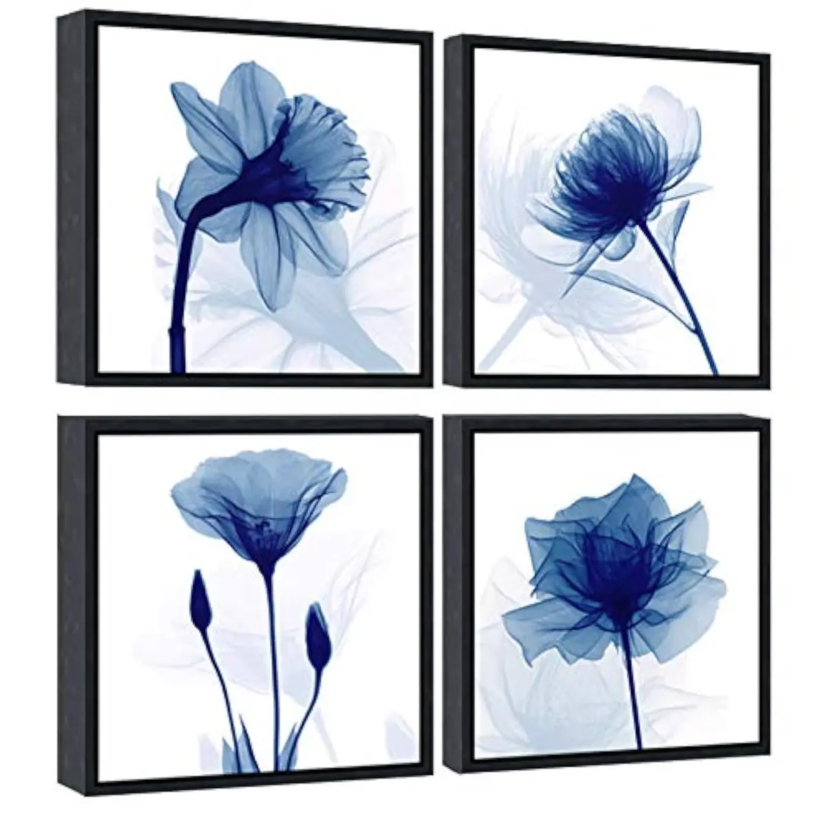 Pyradecor Wall Art 4 Panels | Modern Floral Canvas Artwork for Home & Office - main product image