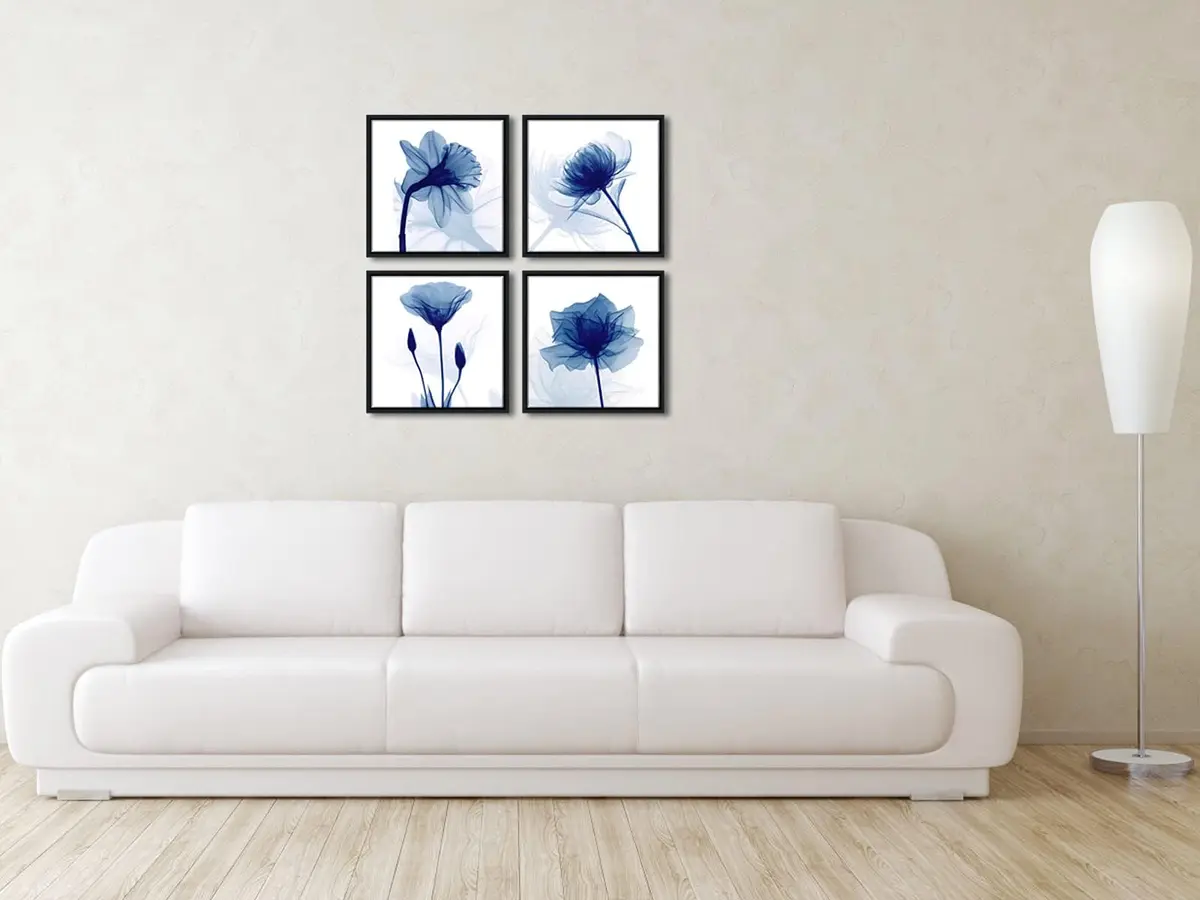Pyradecor Wall Art 4 Panels | Modern Floral Canvas Artwork for Home & Office - view 2