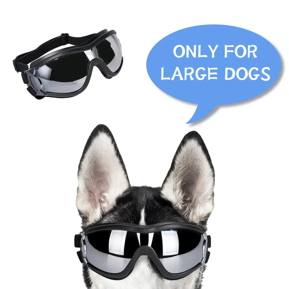 NVTED Dog Sunglasses/Goggles Medium/Large Dog Black | UV Protection Wind Protection Dust Protection - view 8