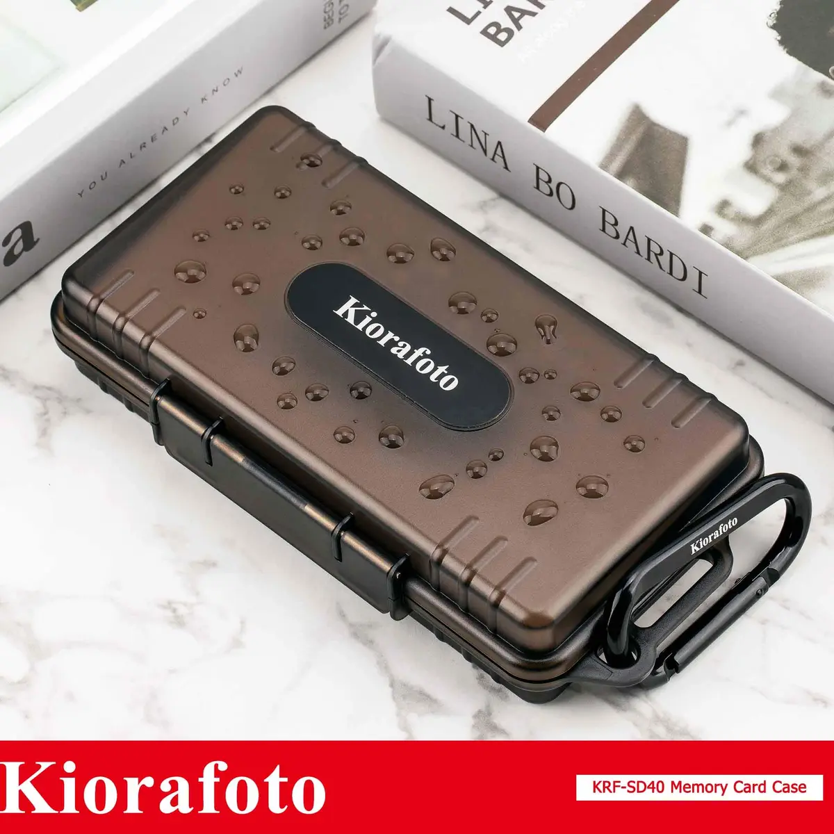 Kiorafoto 40 Slot SD Card Holder 203.4mm (8 inches) | Protects SD, MicroSD, CFexpress Type A, PSV, Switch Cards - view 6