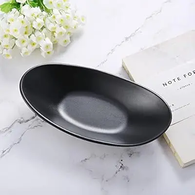 Binoster Jewelry Tray Organizer Oval Black | Elegant Dresser Decor & Key Dish - view 7