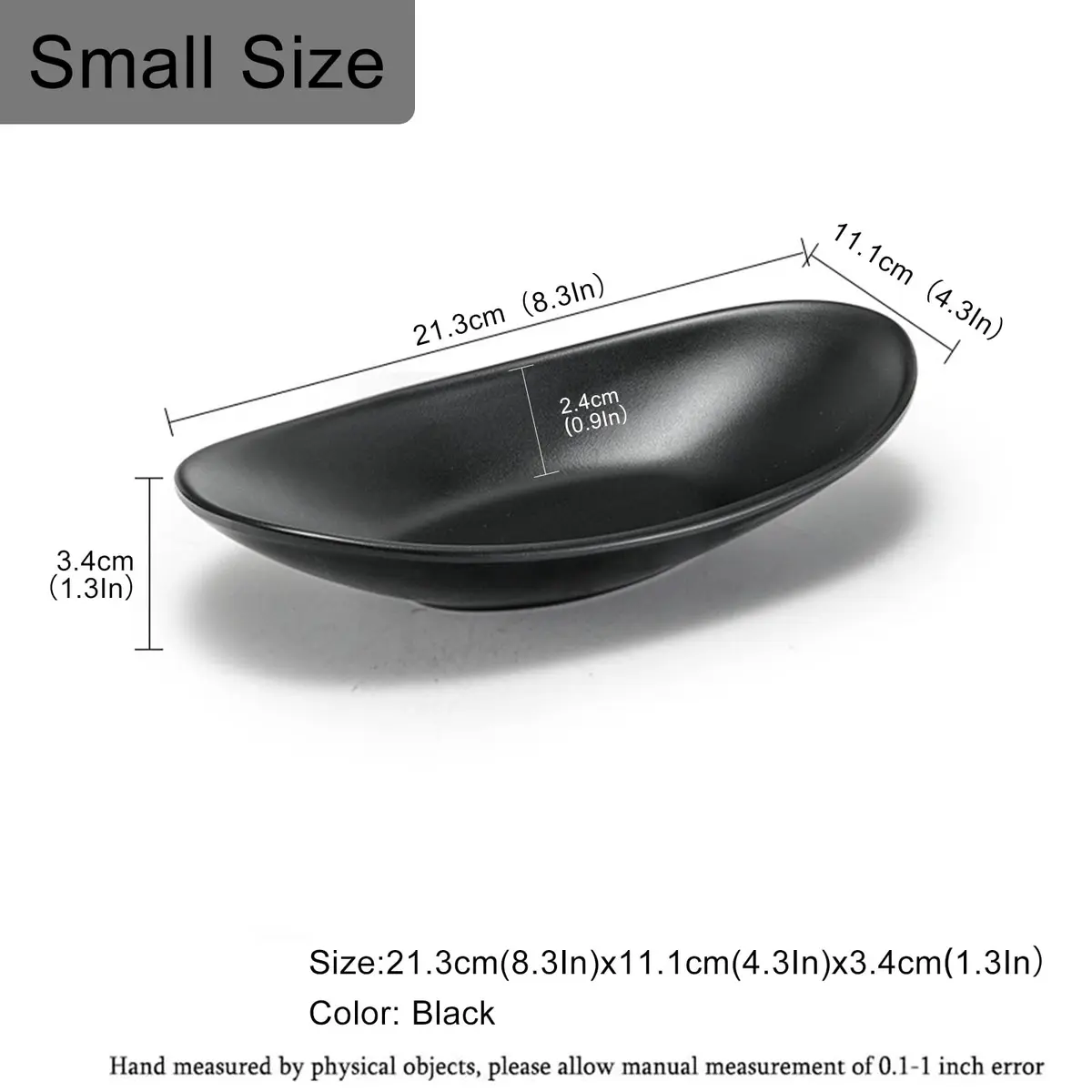 Binoster Jewelry Tray Organizer Oval Black | Elegant Dresser Decor & Key Dish - view 2