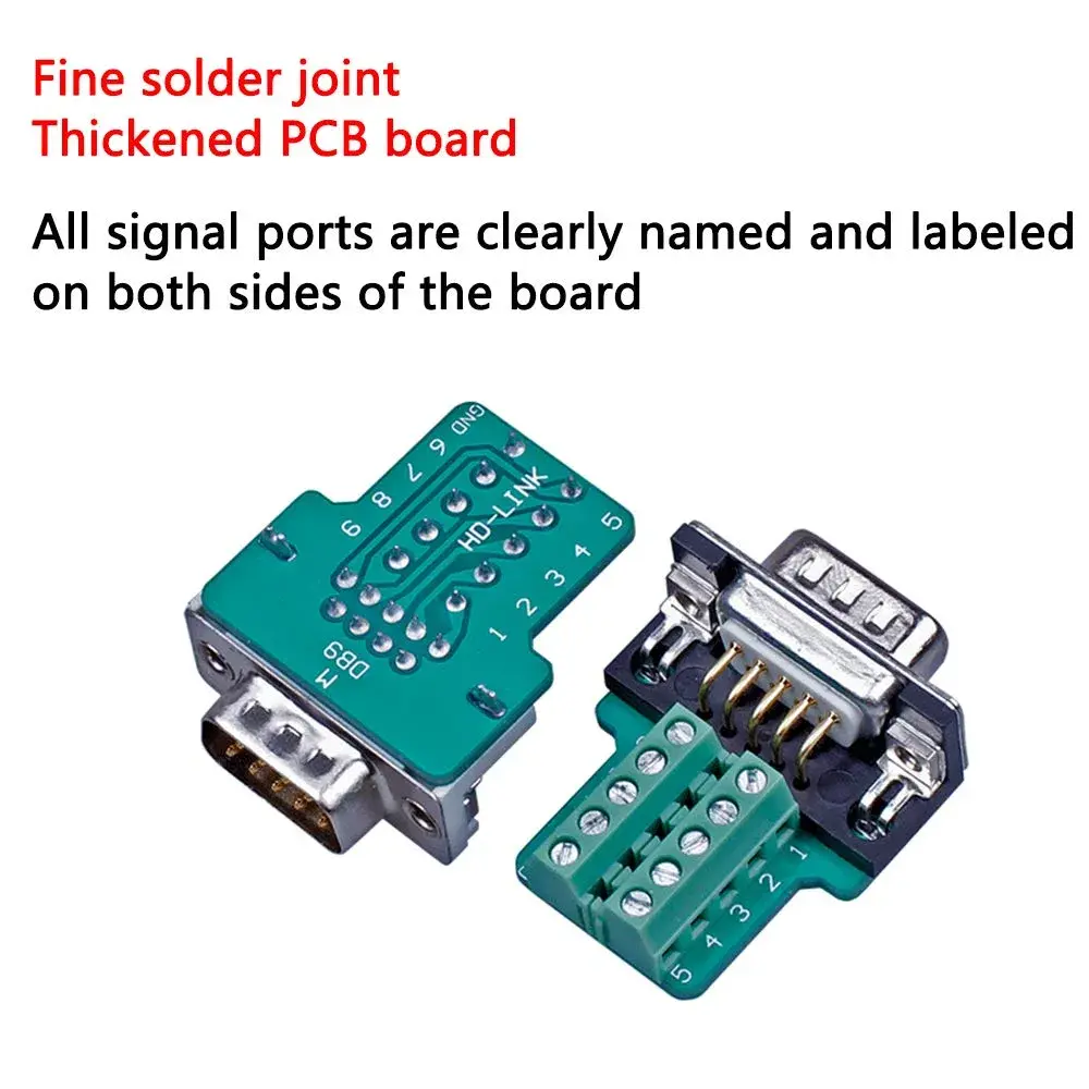 ANMBEST DB9 Solderless Serial to 9-Pin Terminal Adapter (2-Pack, Male) | Connects Legacy Devices to USB - view 4